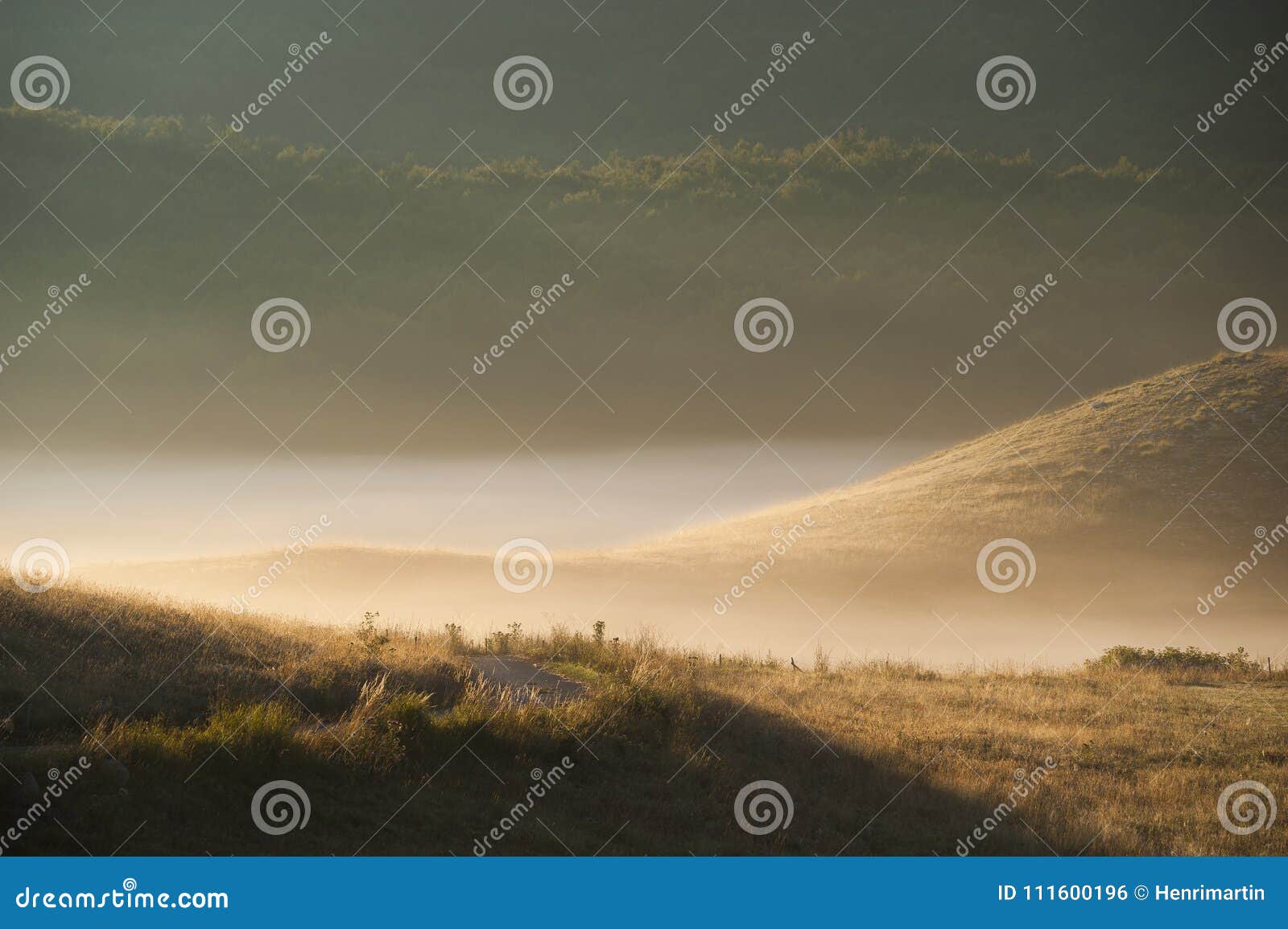 early morning landscape at lovcen