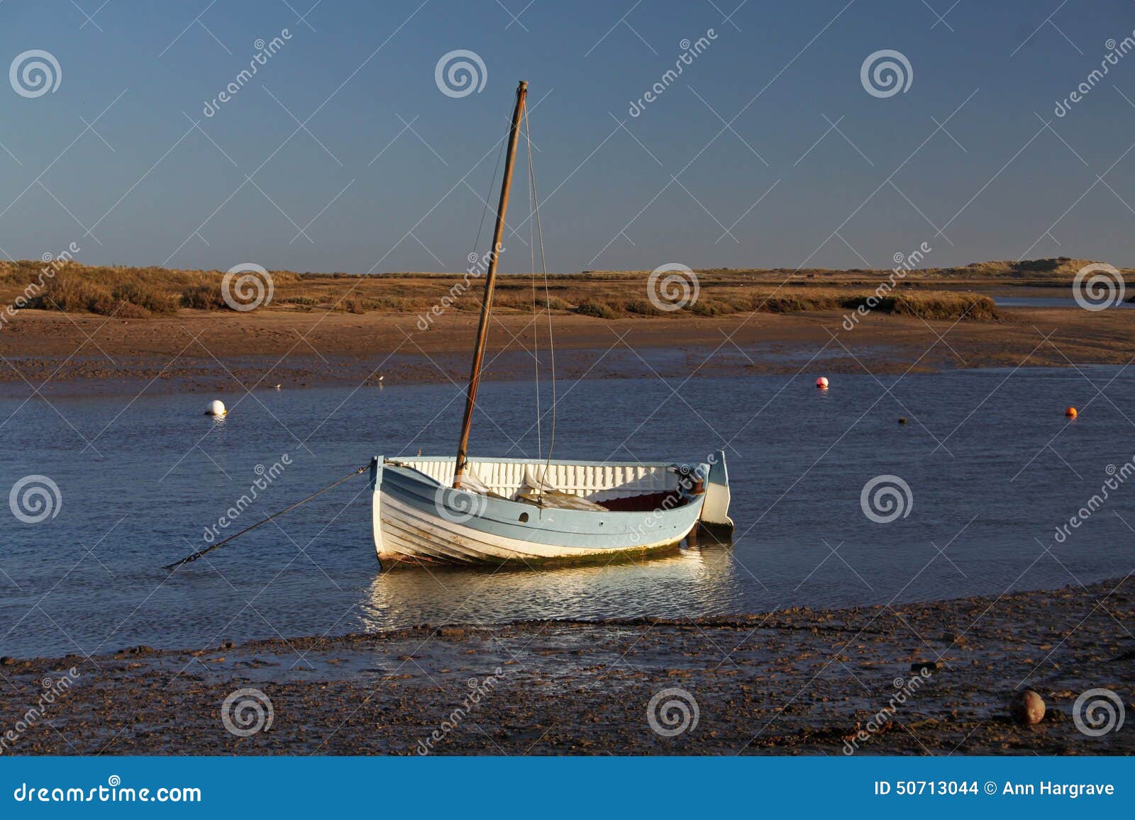 early morning, tides out, harbour scene.