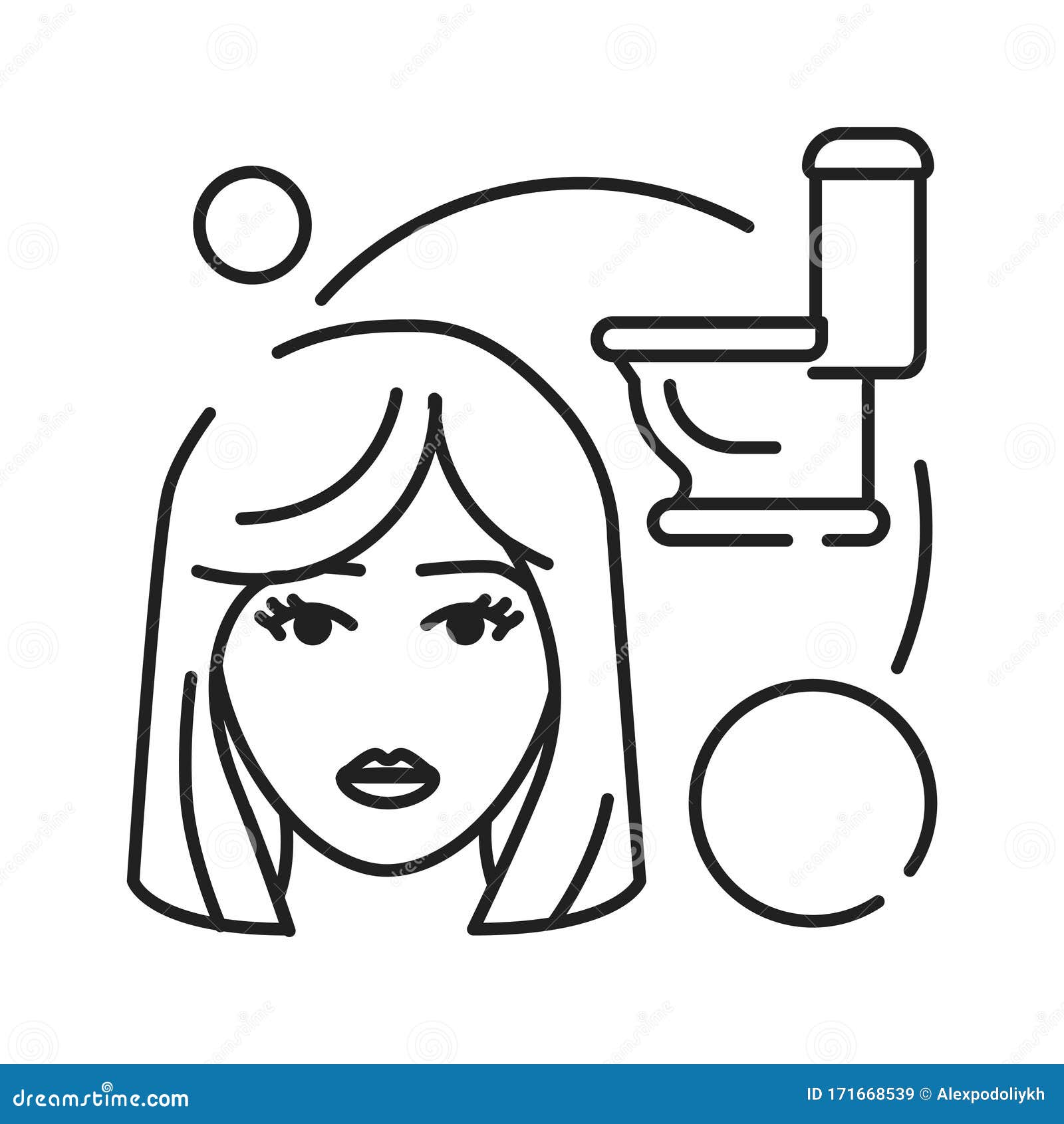 Early Pregnancy Symptoms Frequent Urination Black Line Icon. Pregnant Blond  Woman Concept Stock Illustration - Illustration of frequent, concept:  171668539