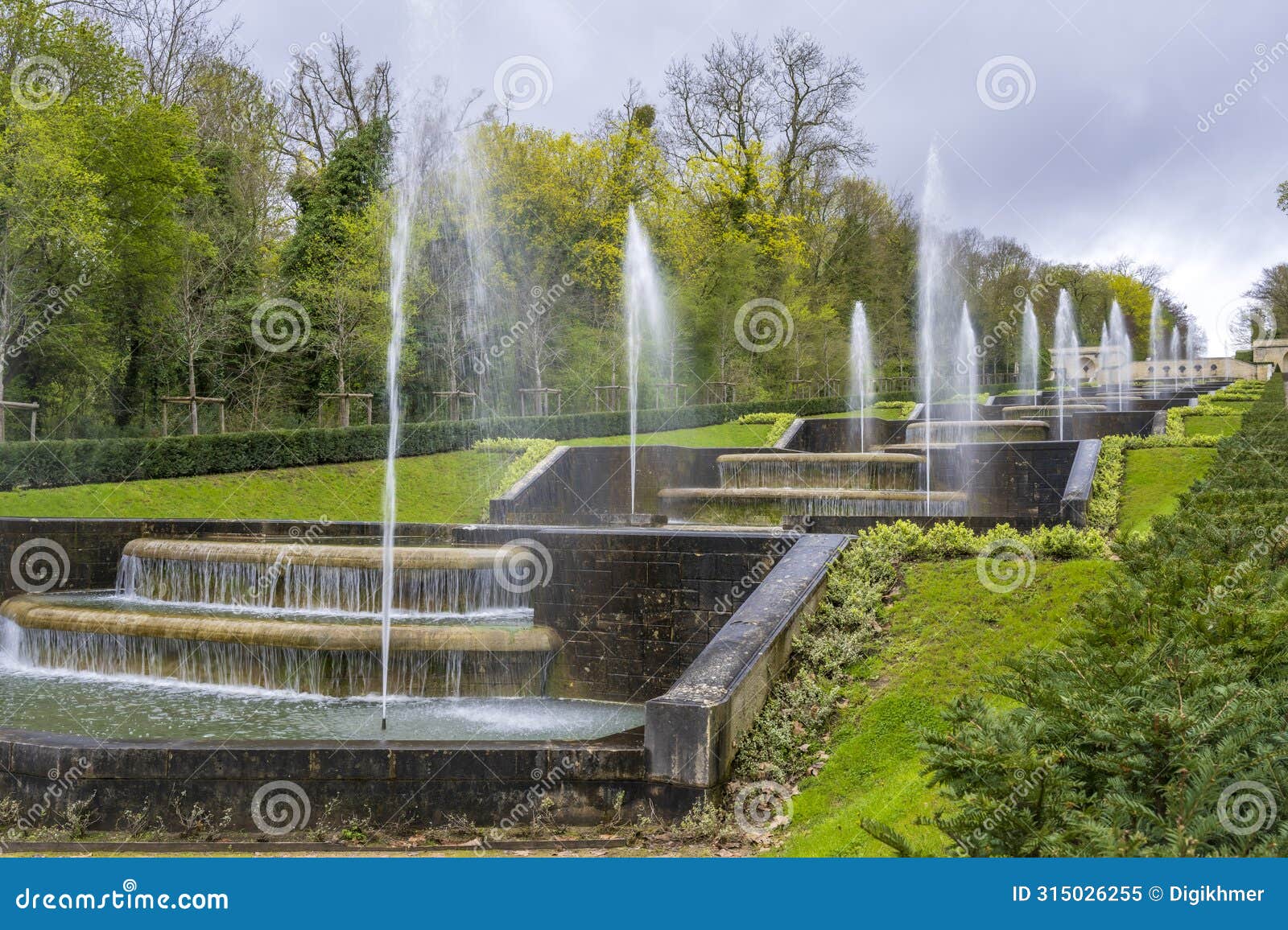fountain of the 'parc de sceaux' located in the south of paris