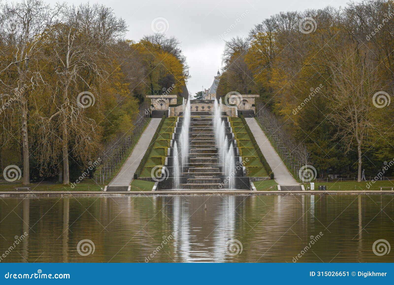 fountain of the 'parc de sceaux' located in the south of paris