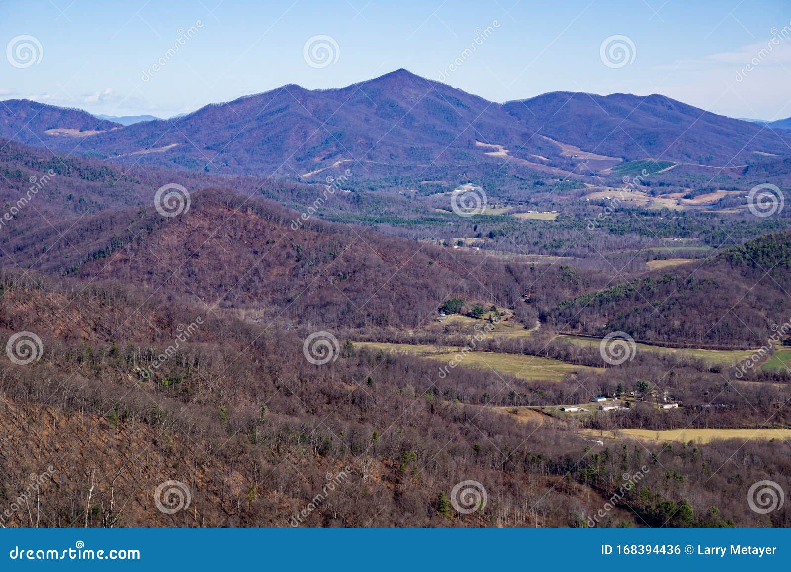 early winter of the view of the peaks of otter