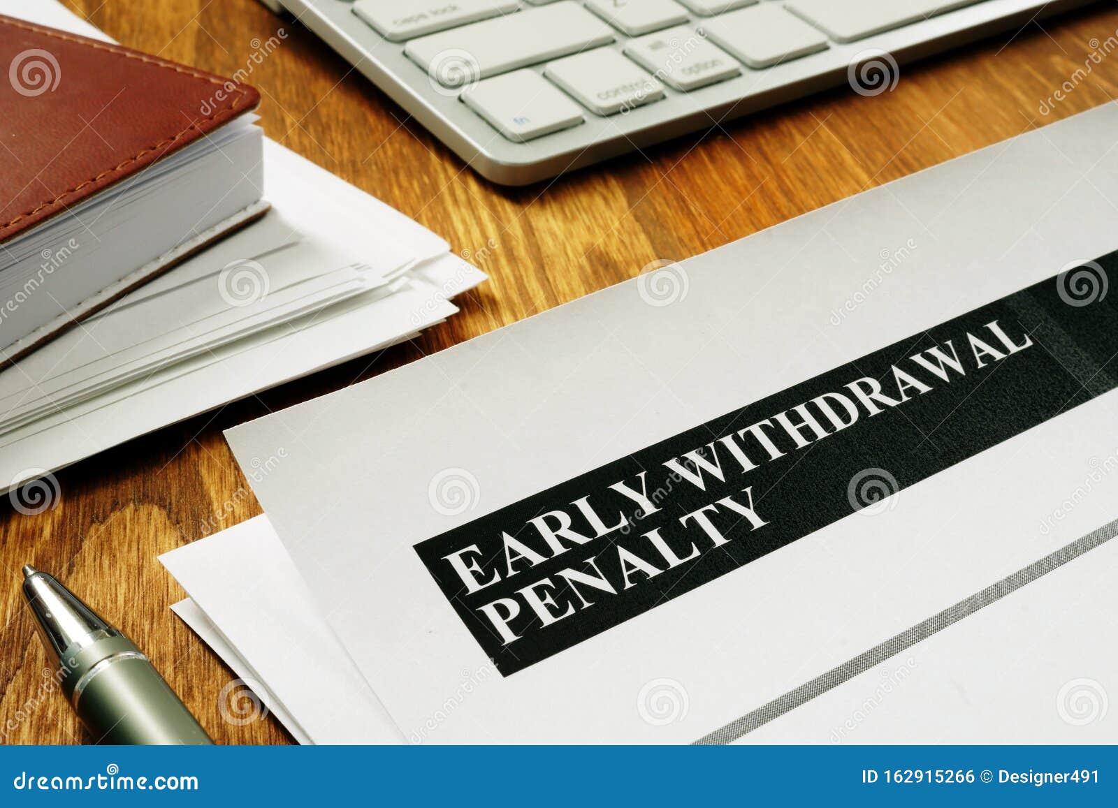 Early Withdrawal Penalty Letter On The Desk Stock Photo Image Of early-withdrawal-penalty-letter-on-the-desk-stock-photo-image-of