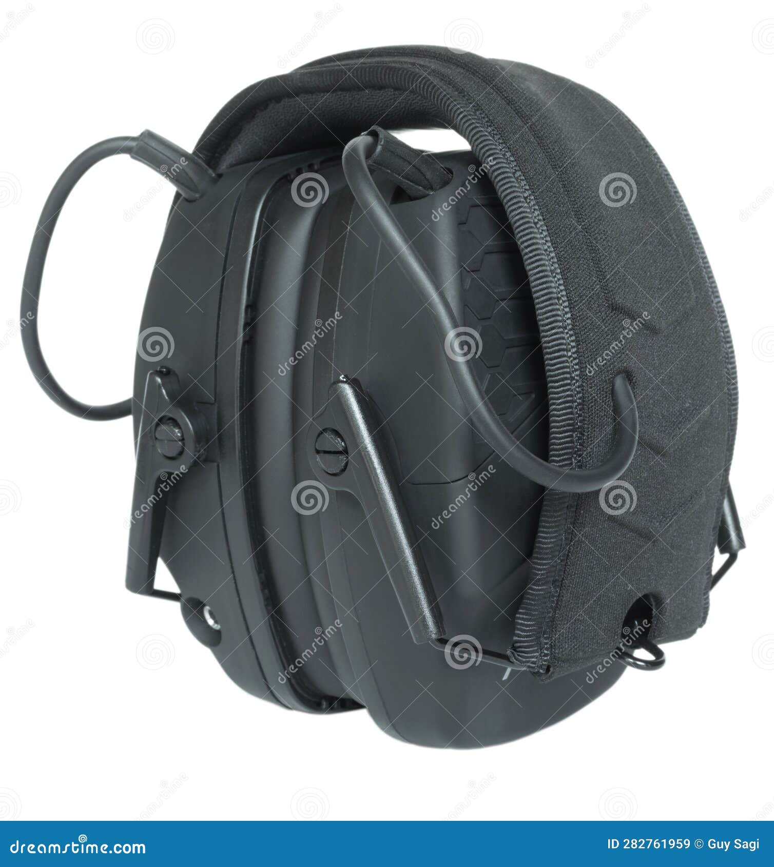 Earmuffs for Hearing Protection Compacted for Storage Stock Image
