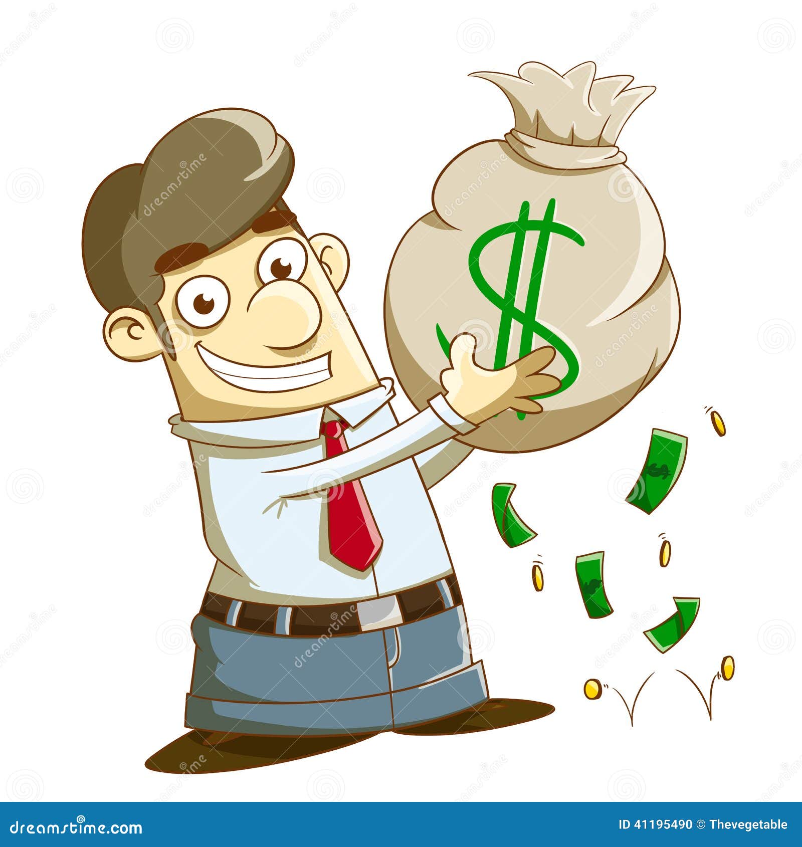 Earn Lots Of Money Stock Illustration - Image: 41195490