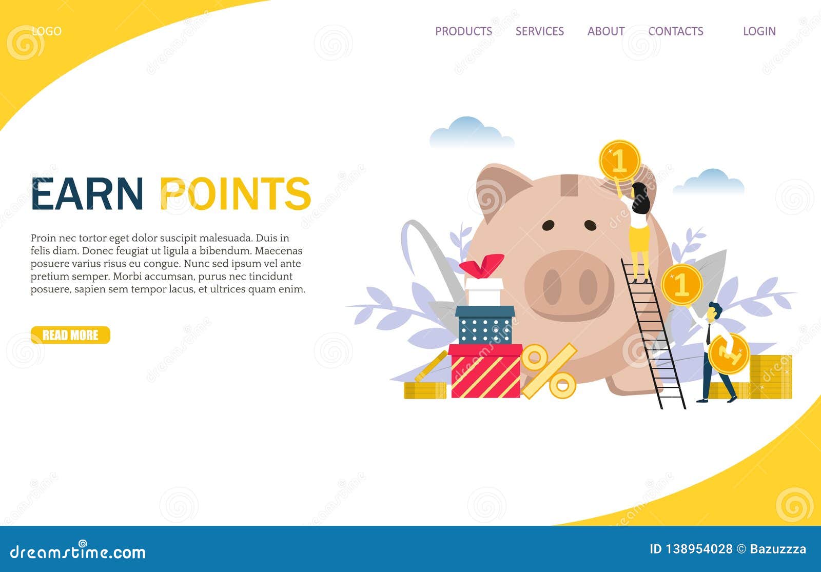 Premium Vector  Earn money with play to earn games landing web page  template