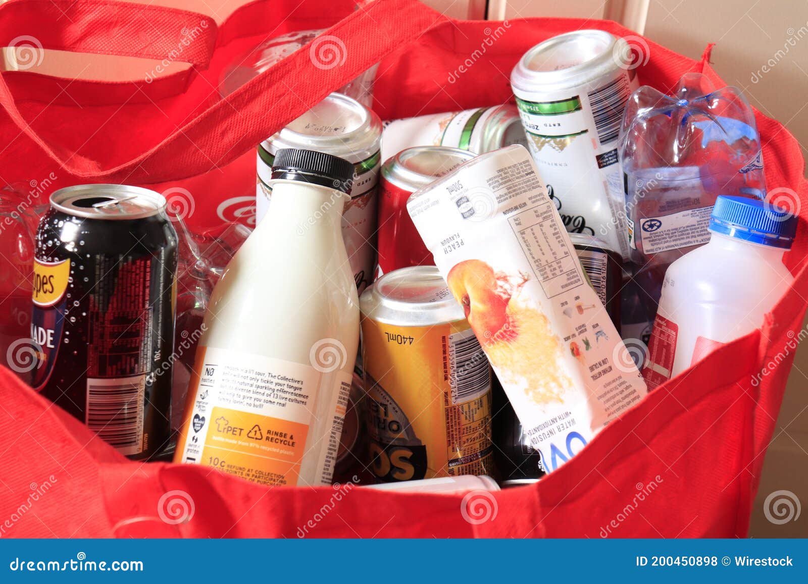 Earn and Return Program, Empty Bottles and Cans 10 Cents Collected