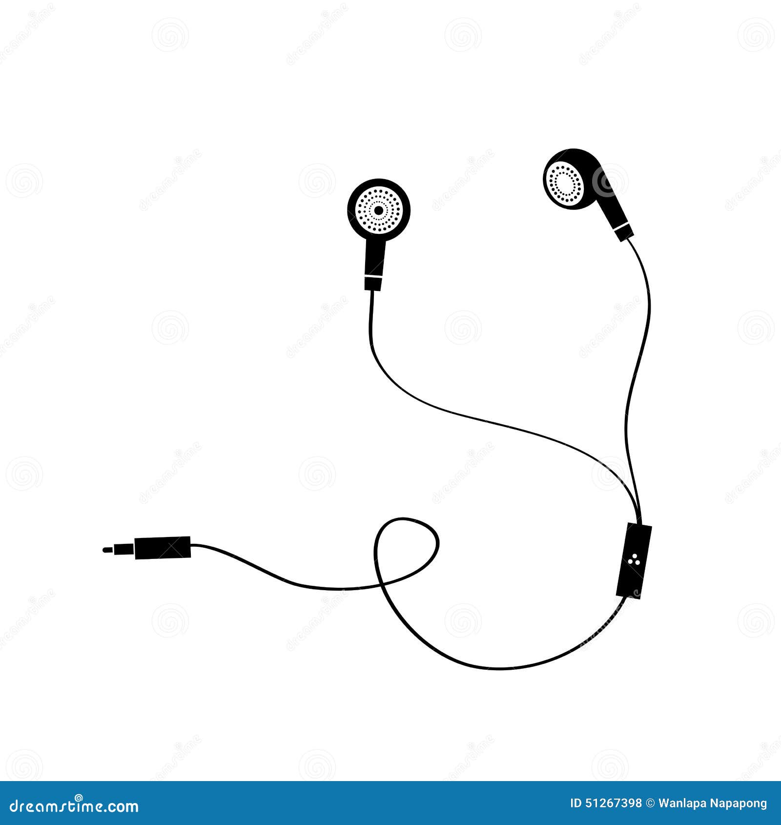 Earphone symbol stock vector. Illustration of icon, equipment 51267398
