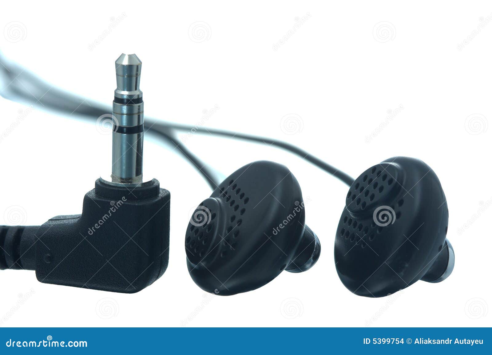 Earphones and plug stock photo. Image of white, space 5399754