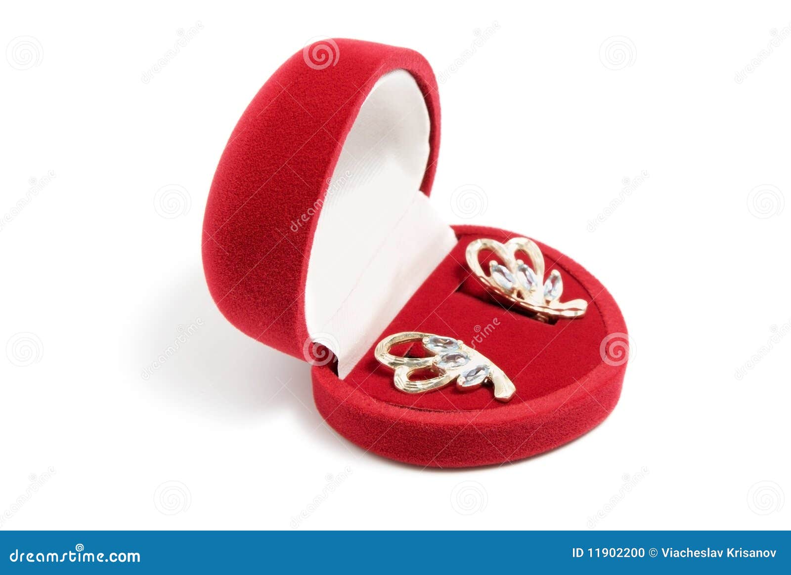 Earrings in jewelry box stock photo. Image of shiny, personal 11902200