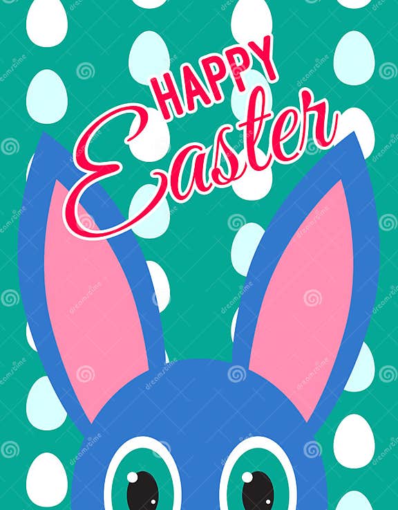Ears and Eyes Peek-a-boo Bunny Stock Vector - Illustration of festive