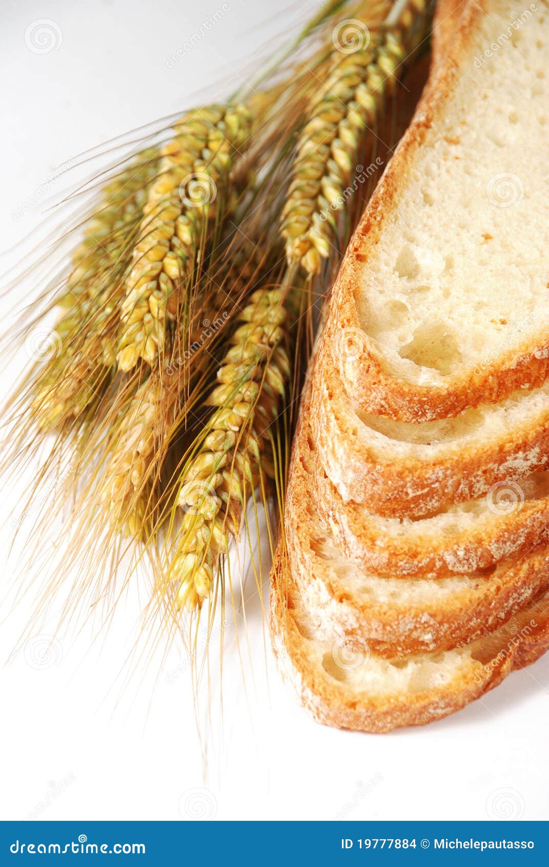 Ears and slices of bread stock photo. Image of nutrition 19777884
