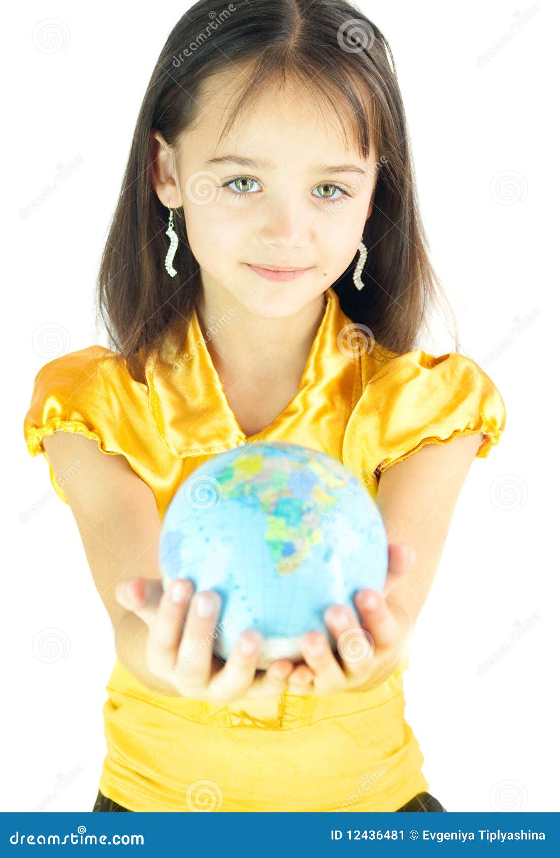 Earth stock image. Image of girl, earth, geography, looks 12436481