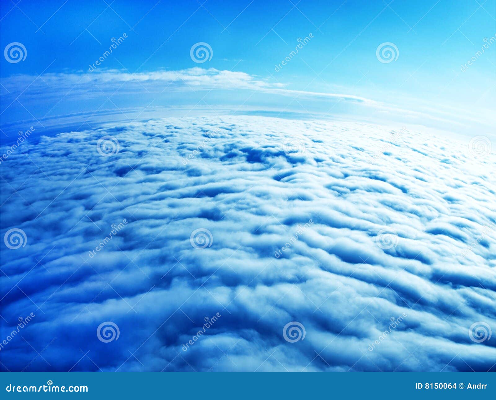 Earth From Above Thick White Clouds Stock Photo Image 8150064