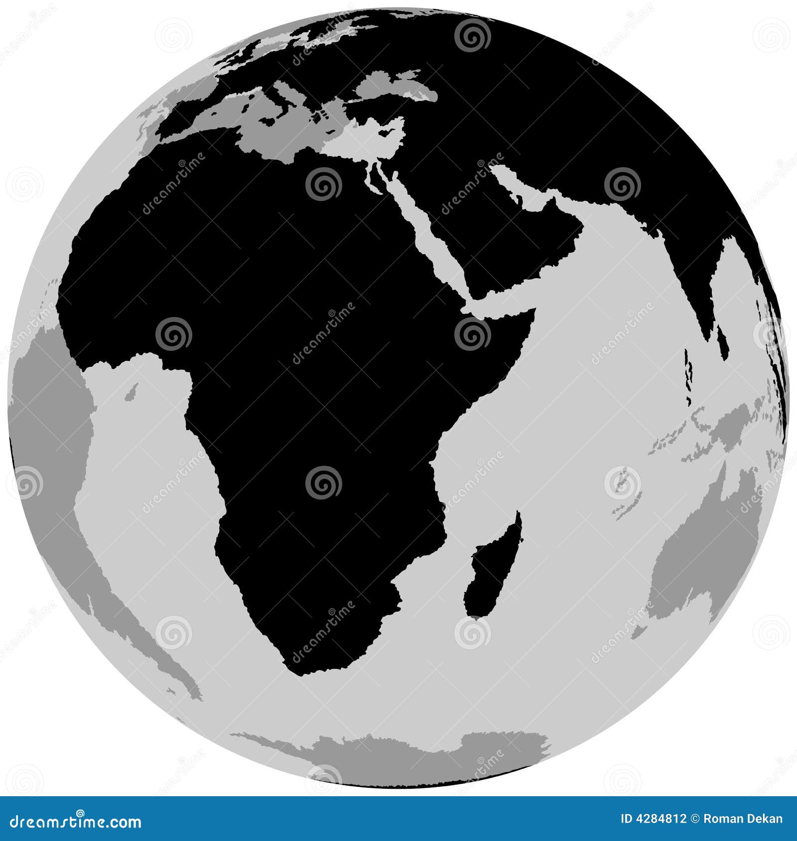 Earth Africa - Globe Stock Photography - Image: 4284812
