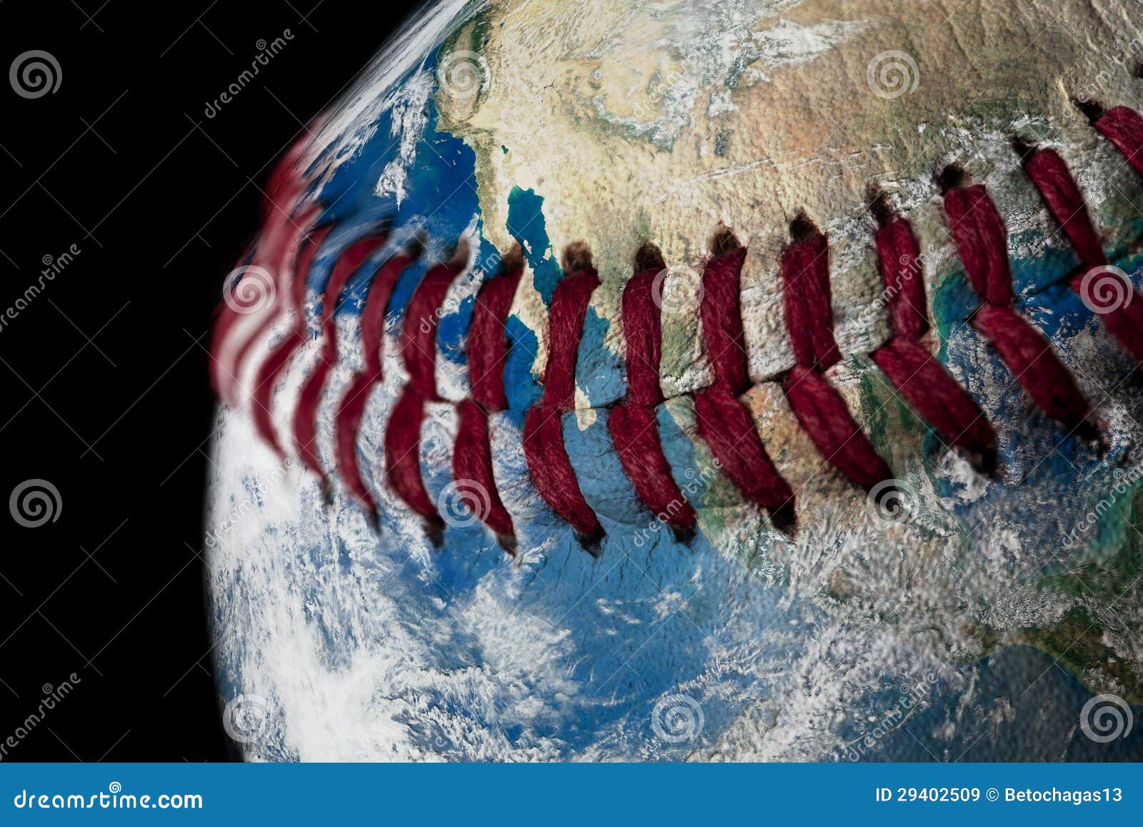 Earth as a baseball Ball stock image. Image of baseball 29402509