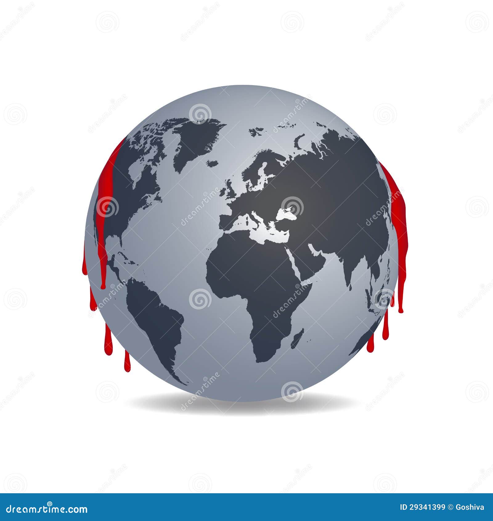 Earth and blood stock vector. Illustration of exempted 29341399