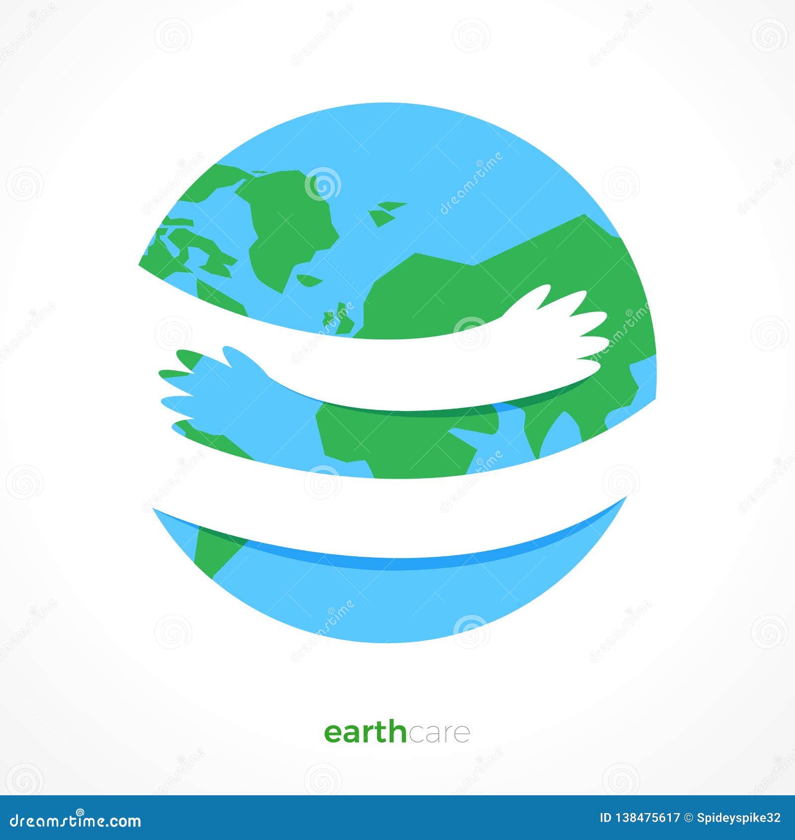 earth care. abstract conceptual logo.  