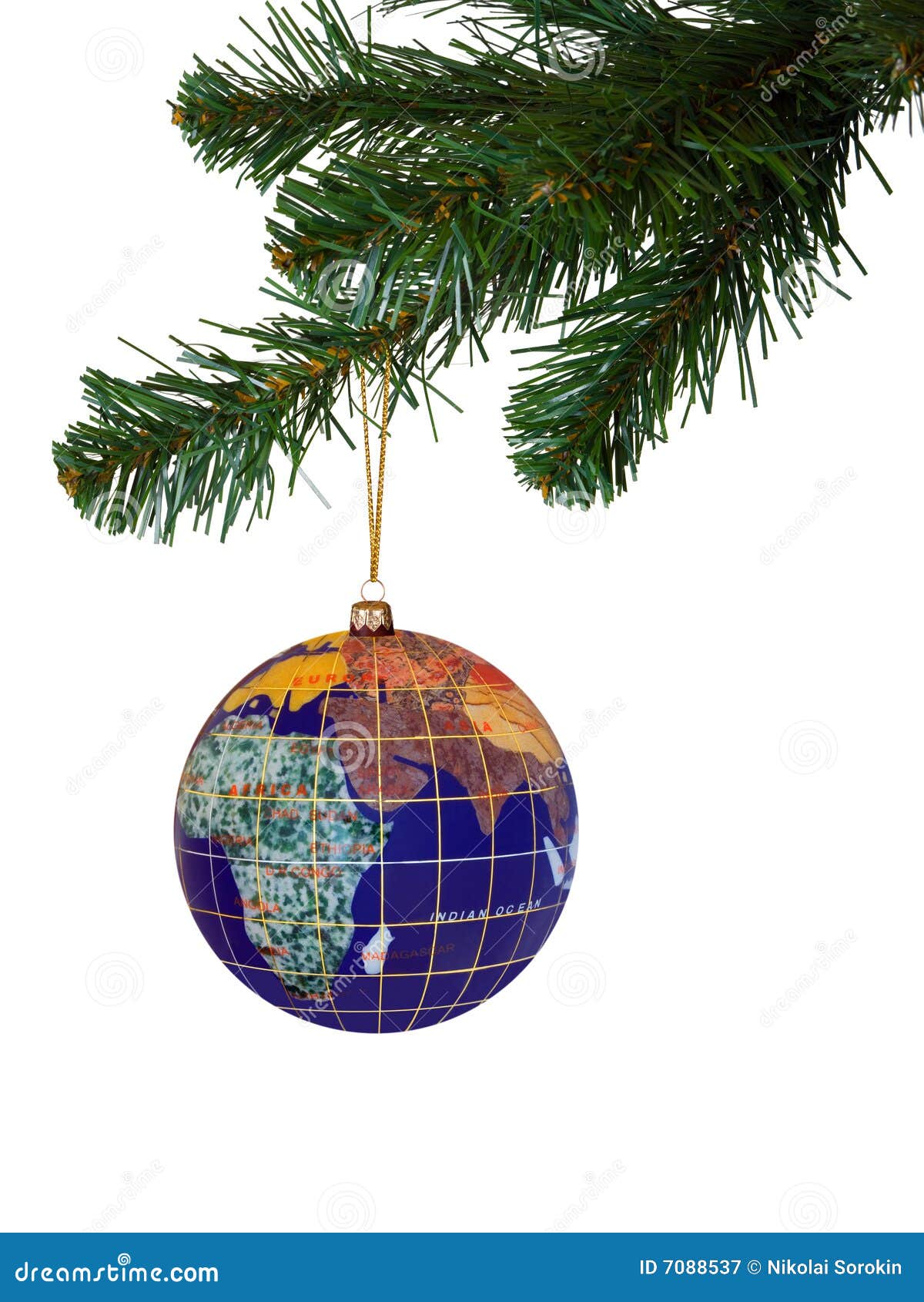 Earth and christmas tree stock image. Image of green, earth 7088537
