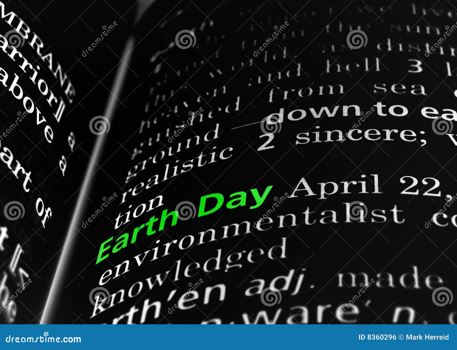 Earth Day Defined on Black stock photo. Image of earth 8360296
