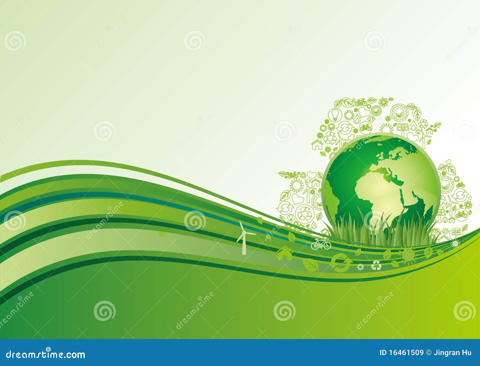 Earth and Environment Icon,green Background Stock Vector - Illustration of  icon, green: 16461509