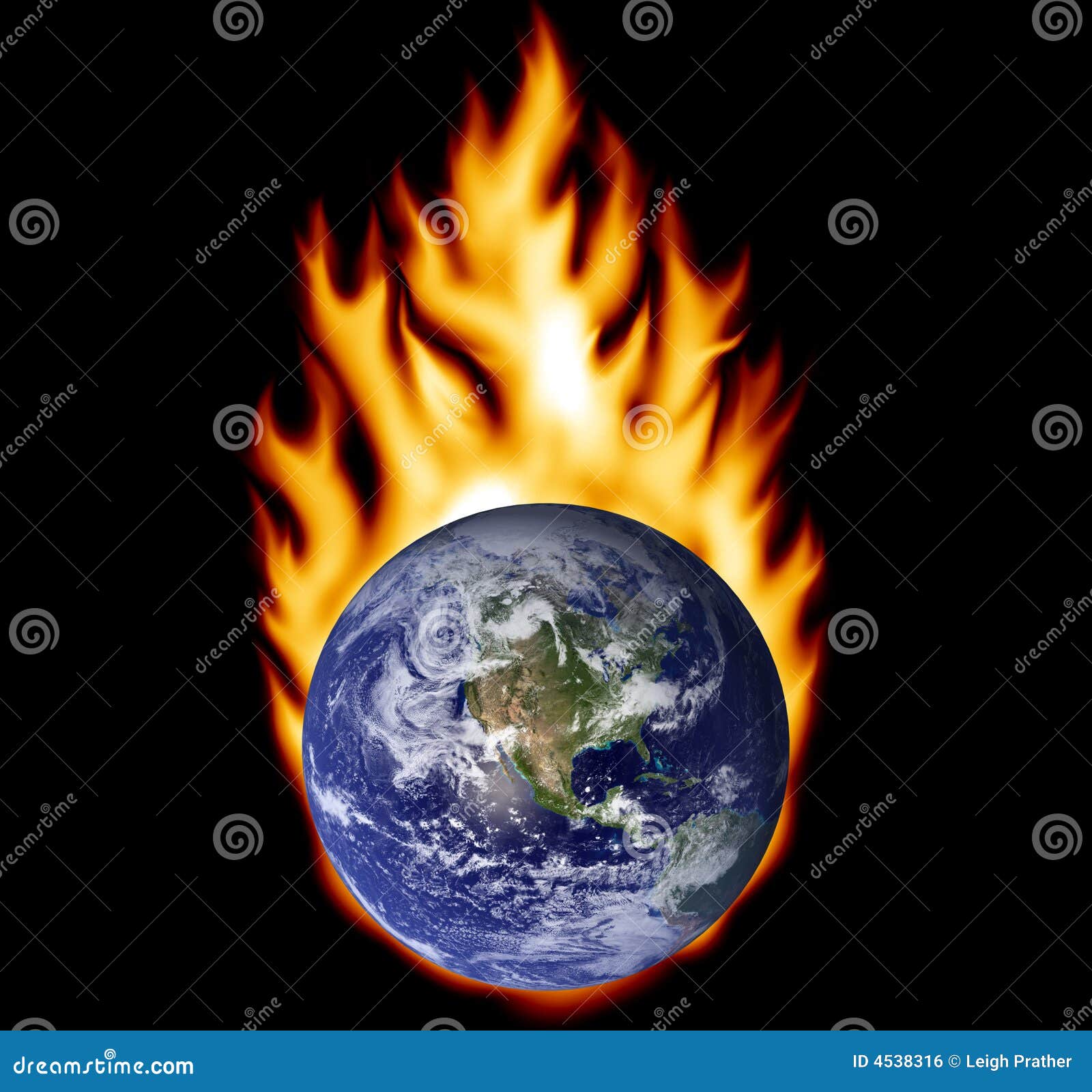 the earth on fire