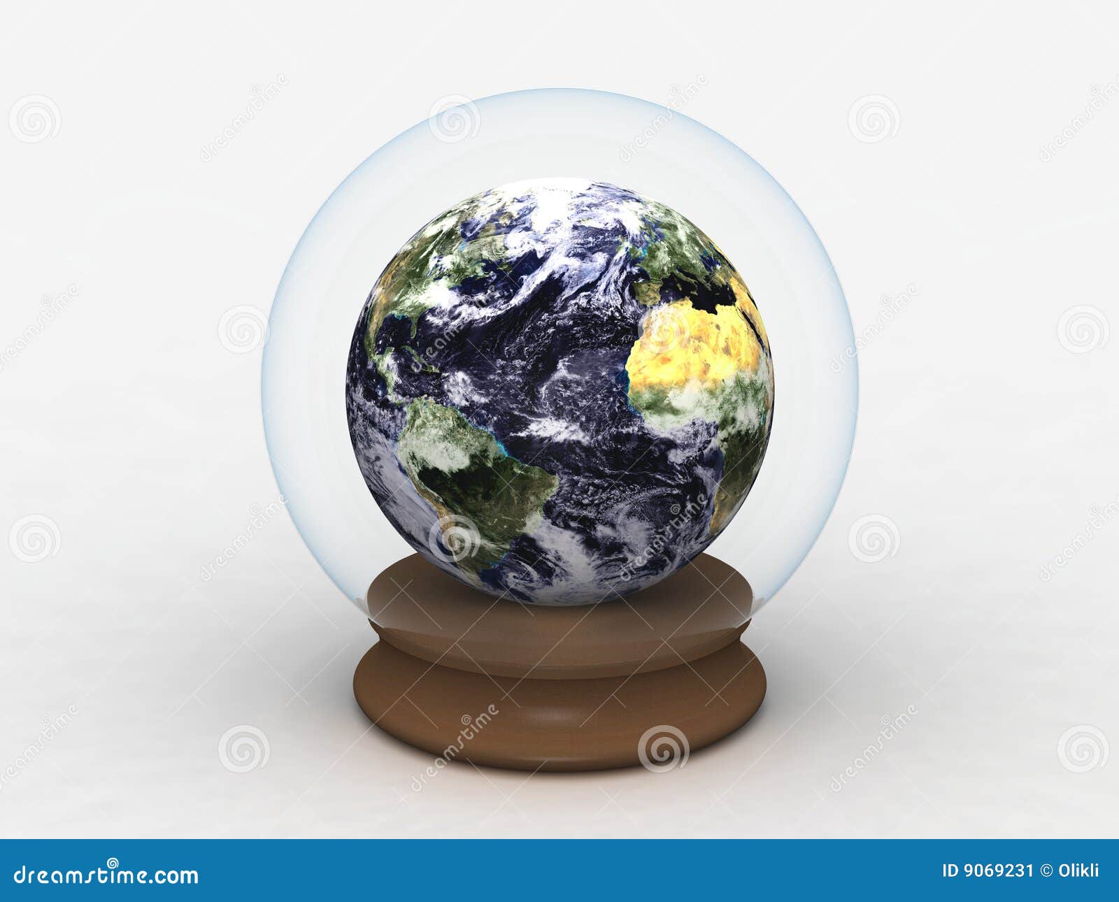Earth In A Glass Globe Picture. Image 9069231