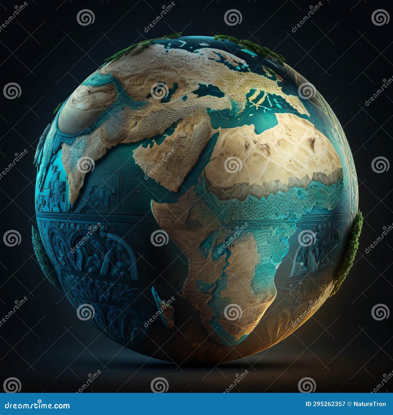 Earth Globe on Black Earth Globe Earth Globe on Black Background Stock