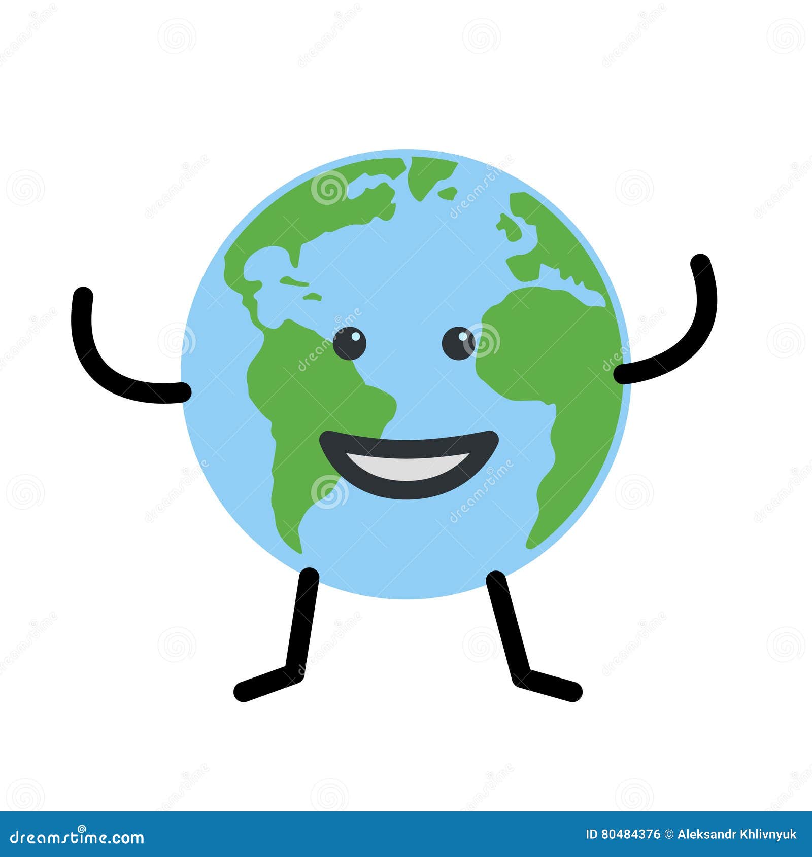 Earth Globes Isolated on White Background Stock Illustration