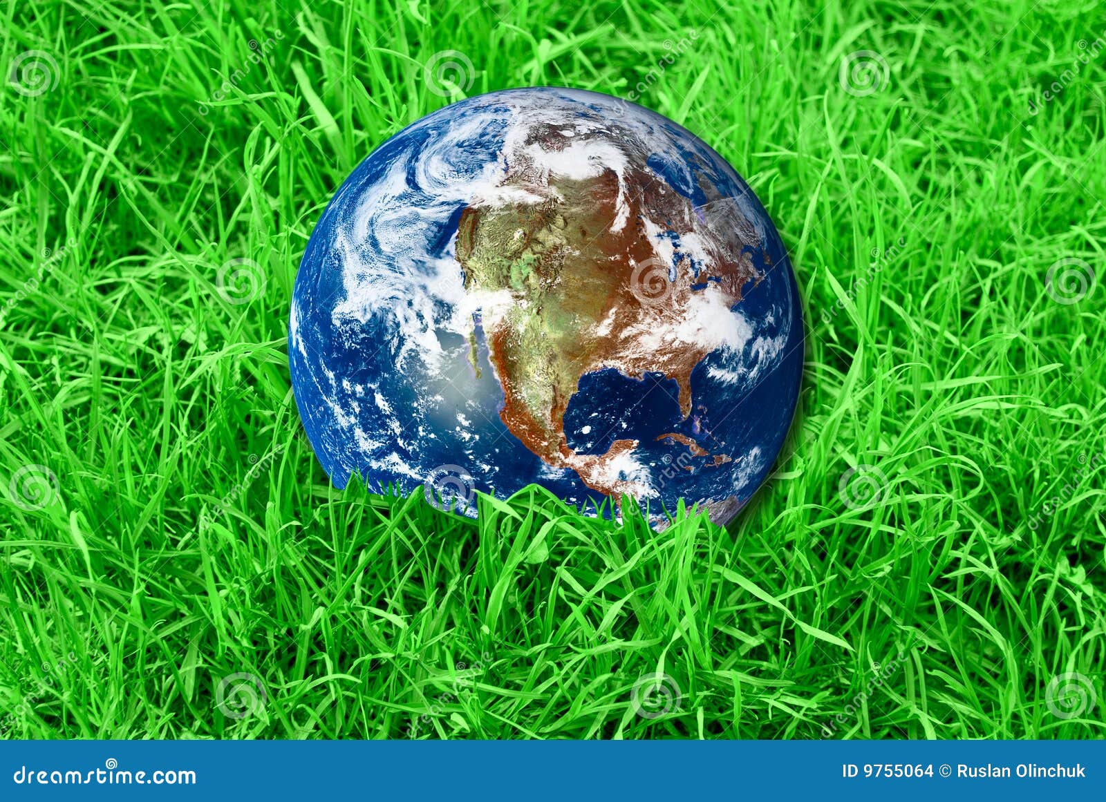 Earth at the green grass stock photo. Image of environmental 9755064