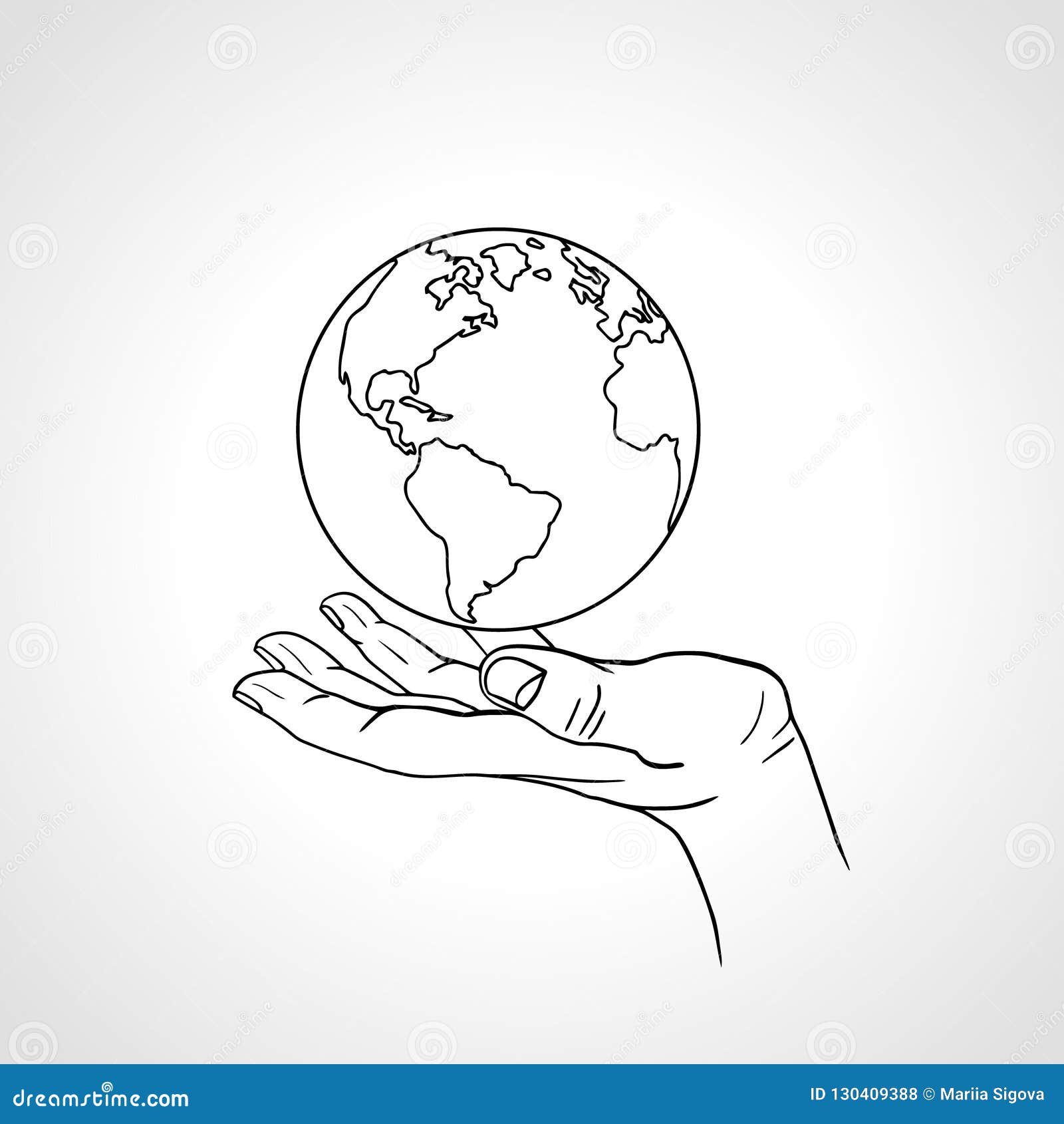 Child's hand drawing planet Earth with a marker. Close up Stock Photo -  Alamy