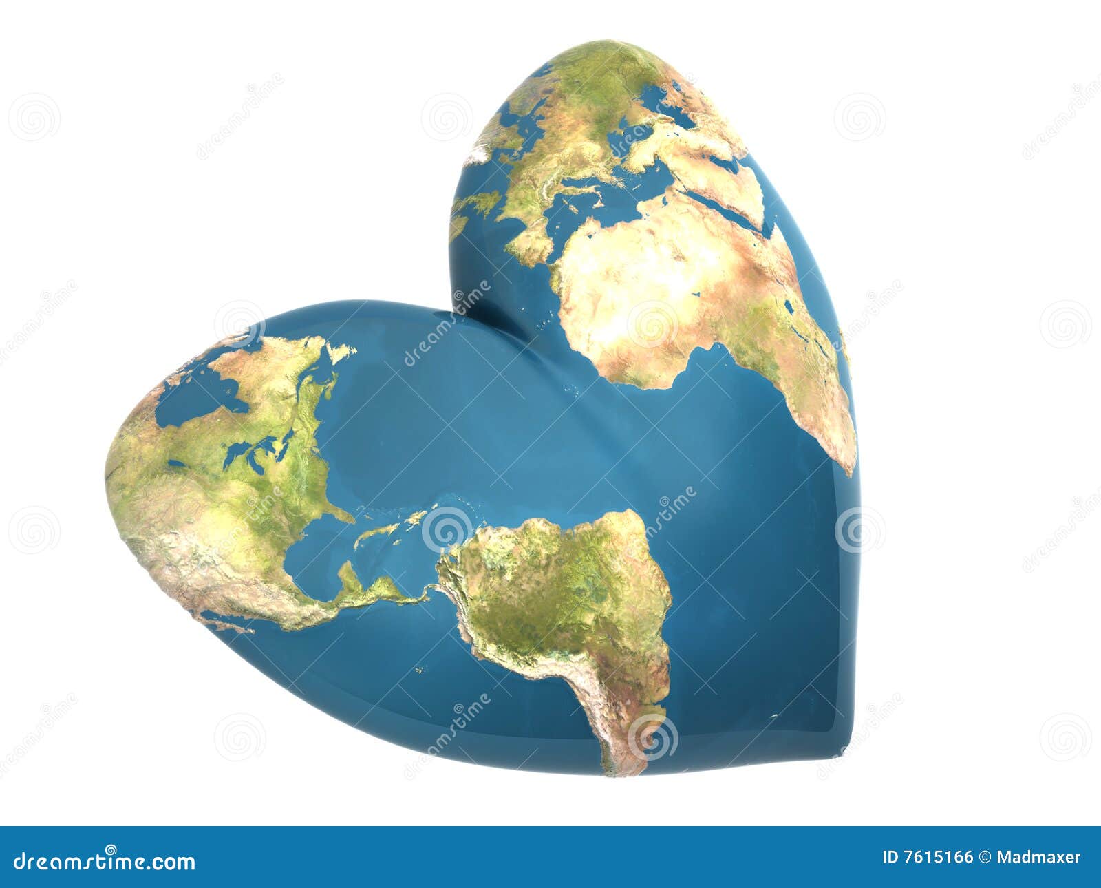 Earth heart stock illustration. Illustration of isolated - 7615166