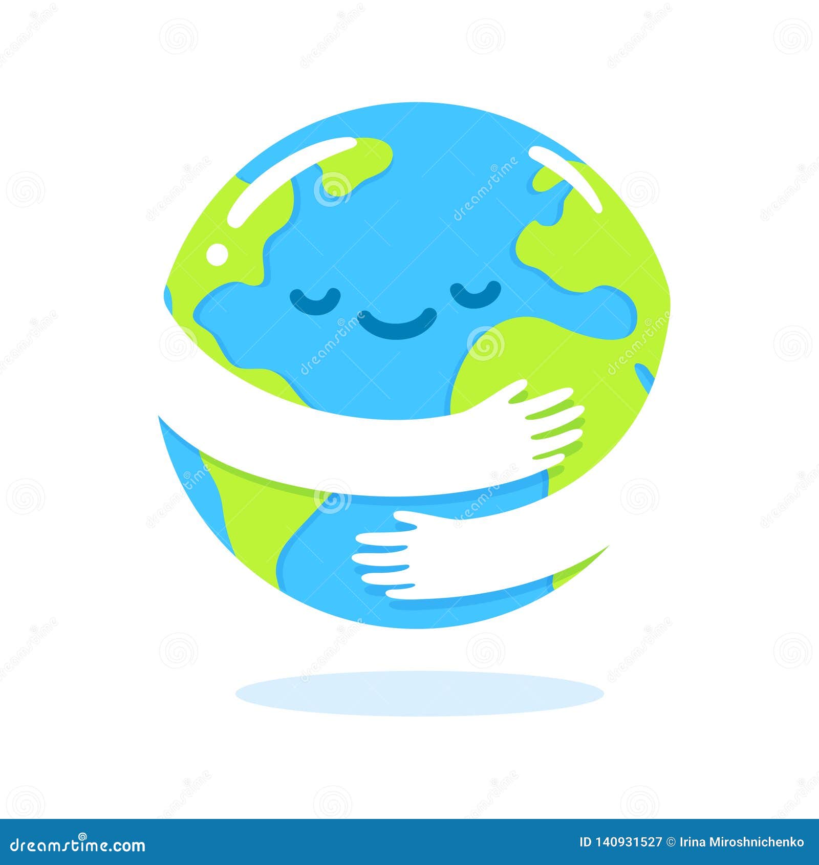 earth hug cartoon