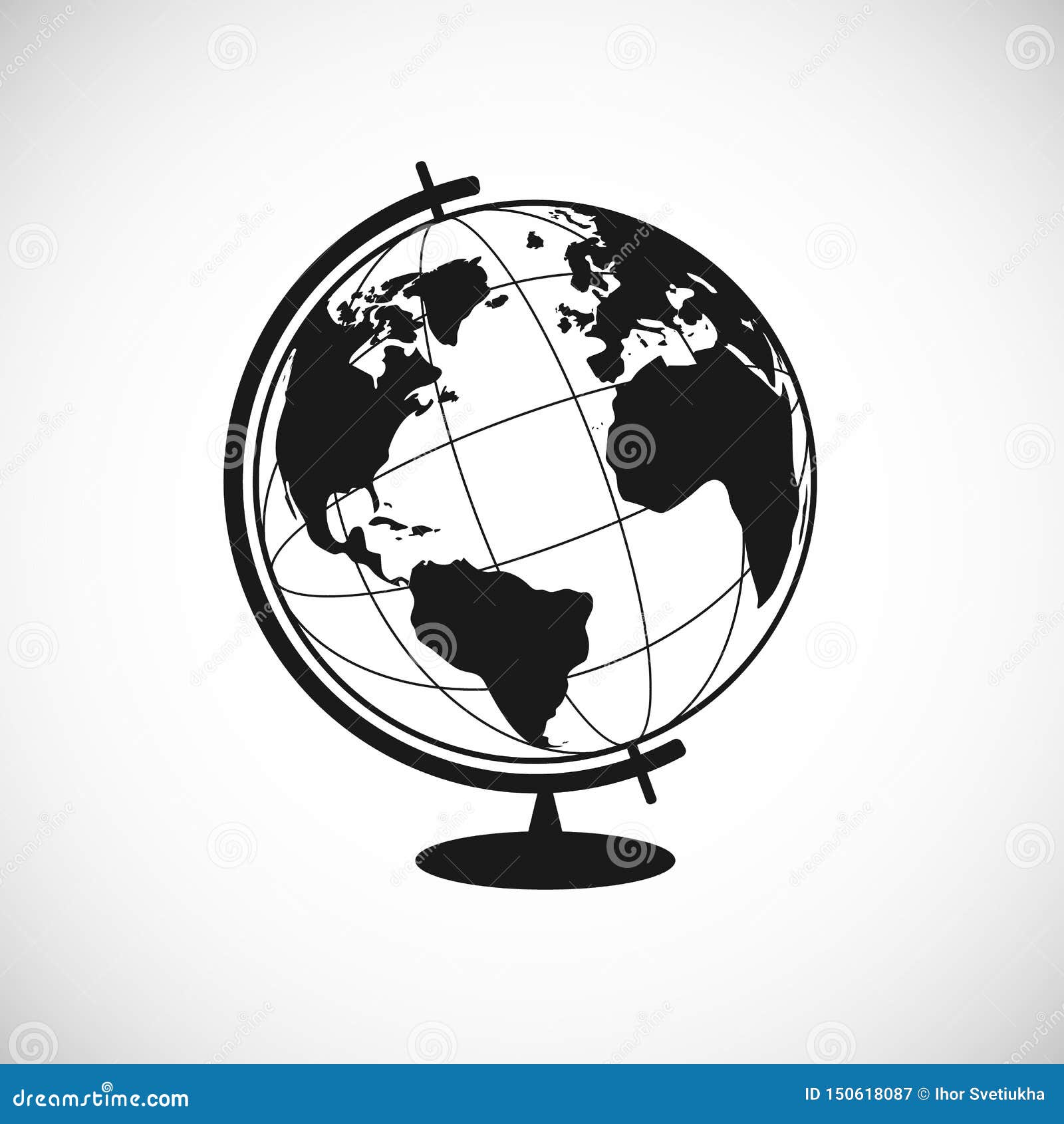 Earth Icon in Trendy Flat Style. Globus World Globe Pictogram for Web Site Design, Logo, App Stock Vector - Illustration of land, graphic: 150618087