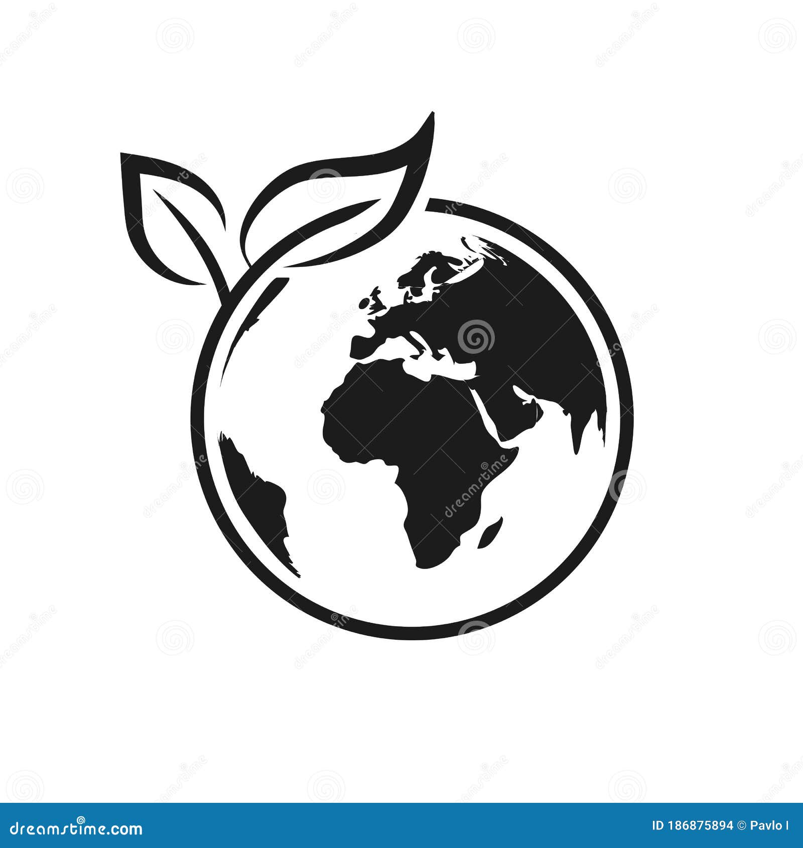 Earth with Leaf Icon, World Environment Day, Concept of Saving the ...