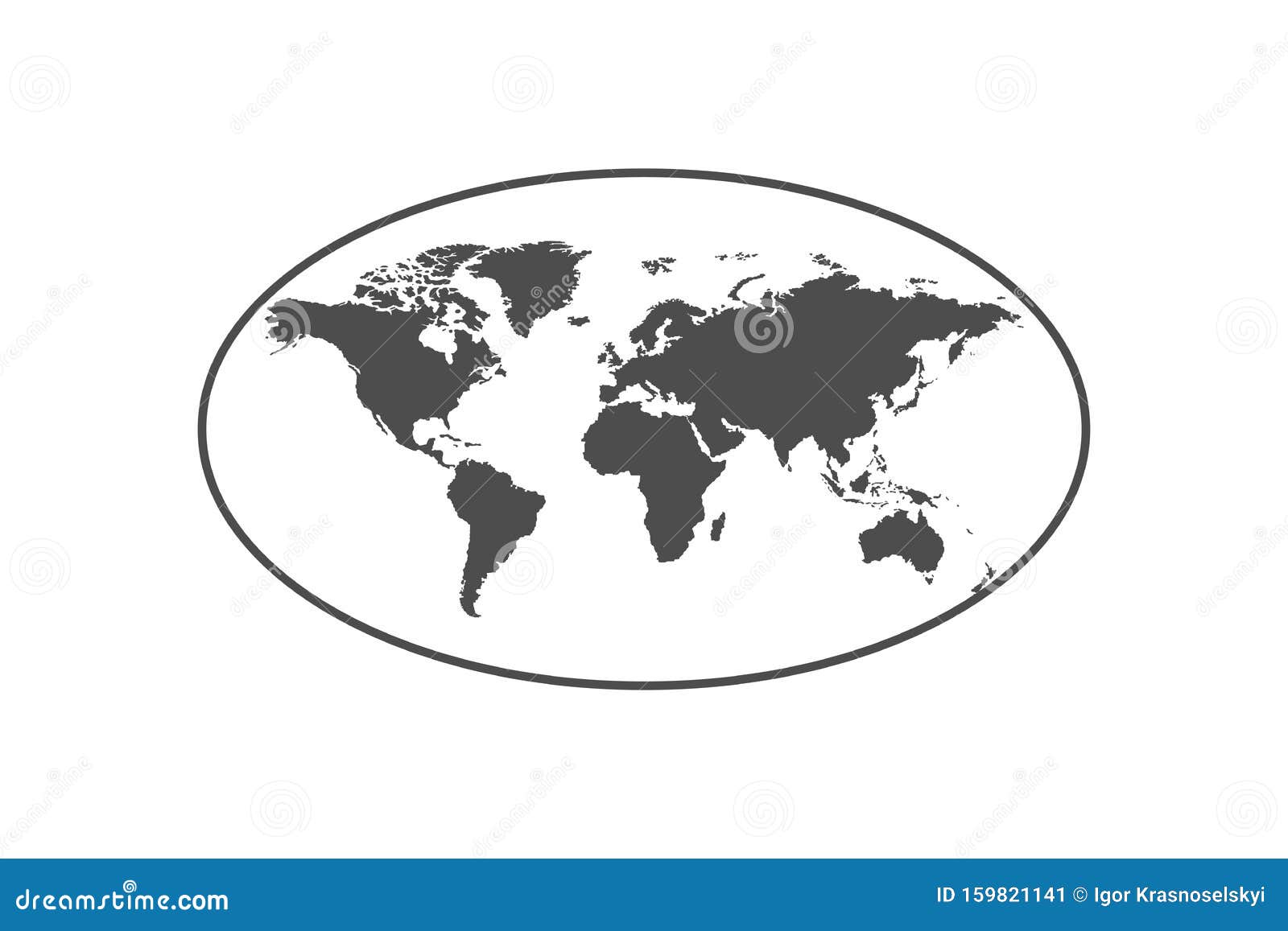 Earth Map Globe. Earth Map in Circle and Flat Design, Isolated on White ...