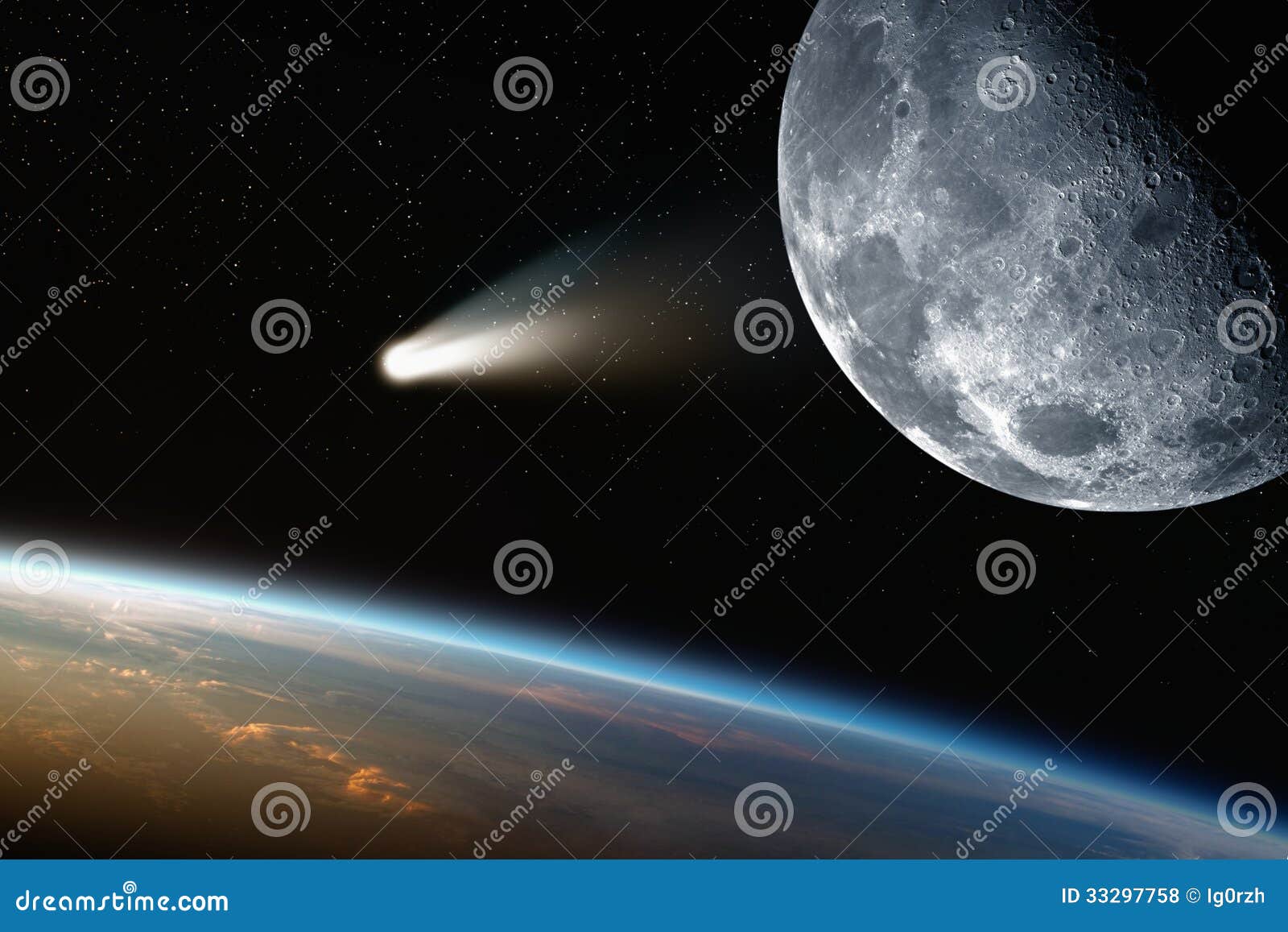 comet in space