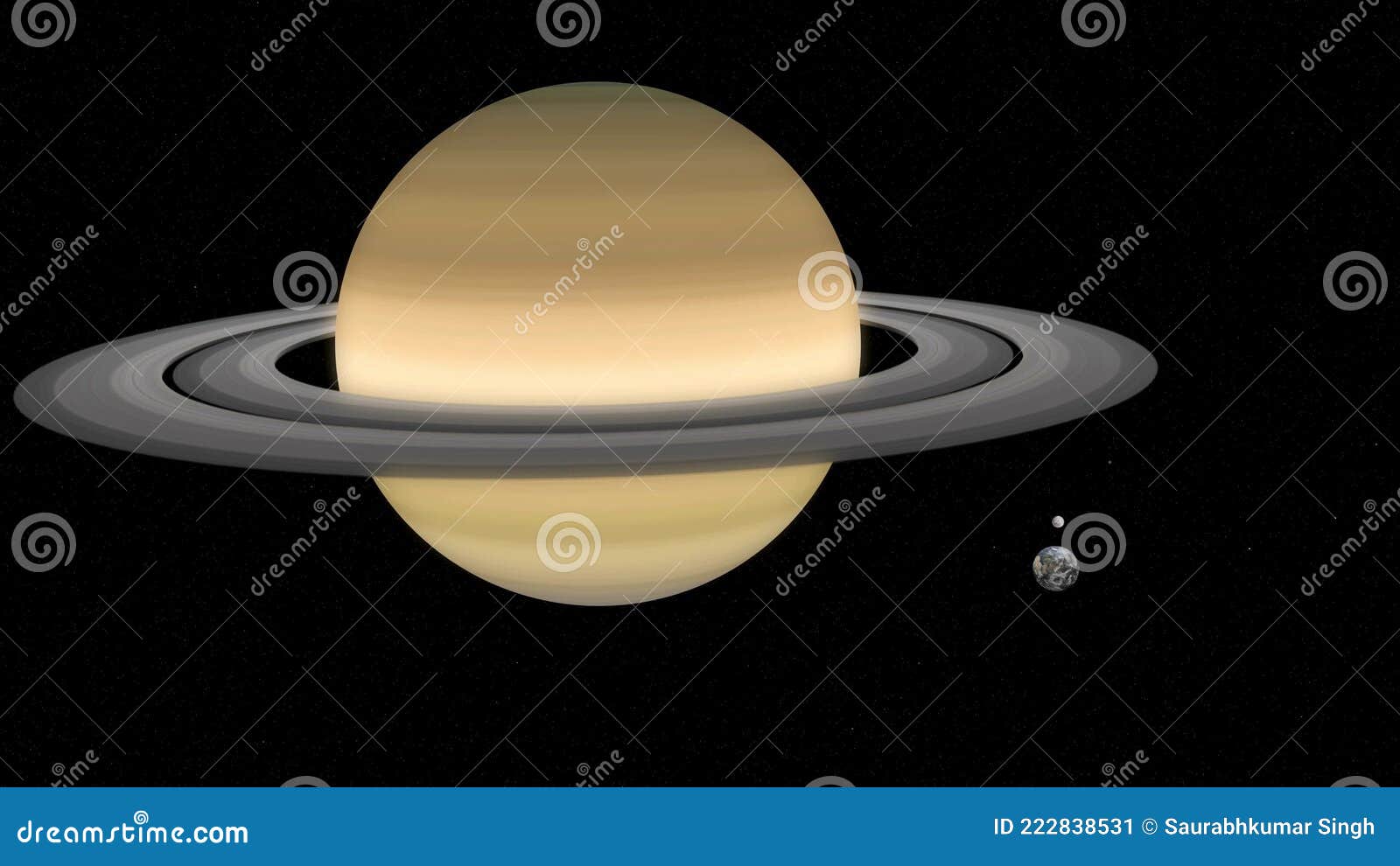Earth-moon and Planet Saturn Comparison, Saturn is the Sixth Planet from  the Sun and the Second-largest in the Solar System Stock Video - Video of  orbit, education: 222838531