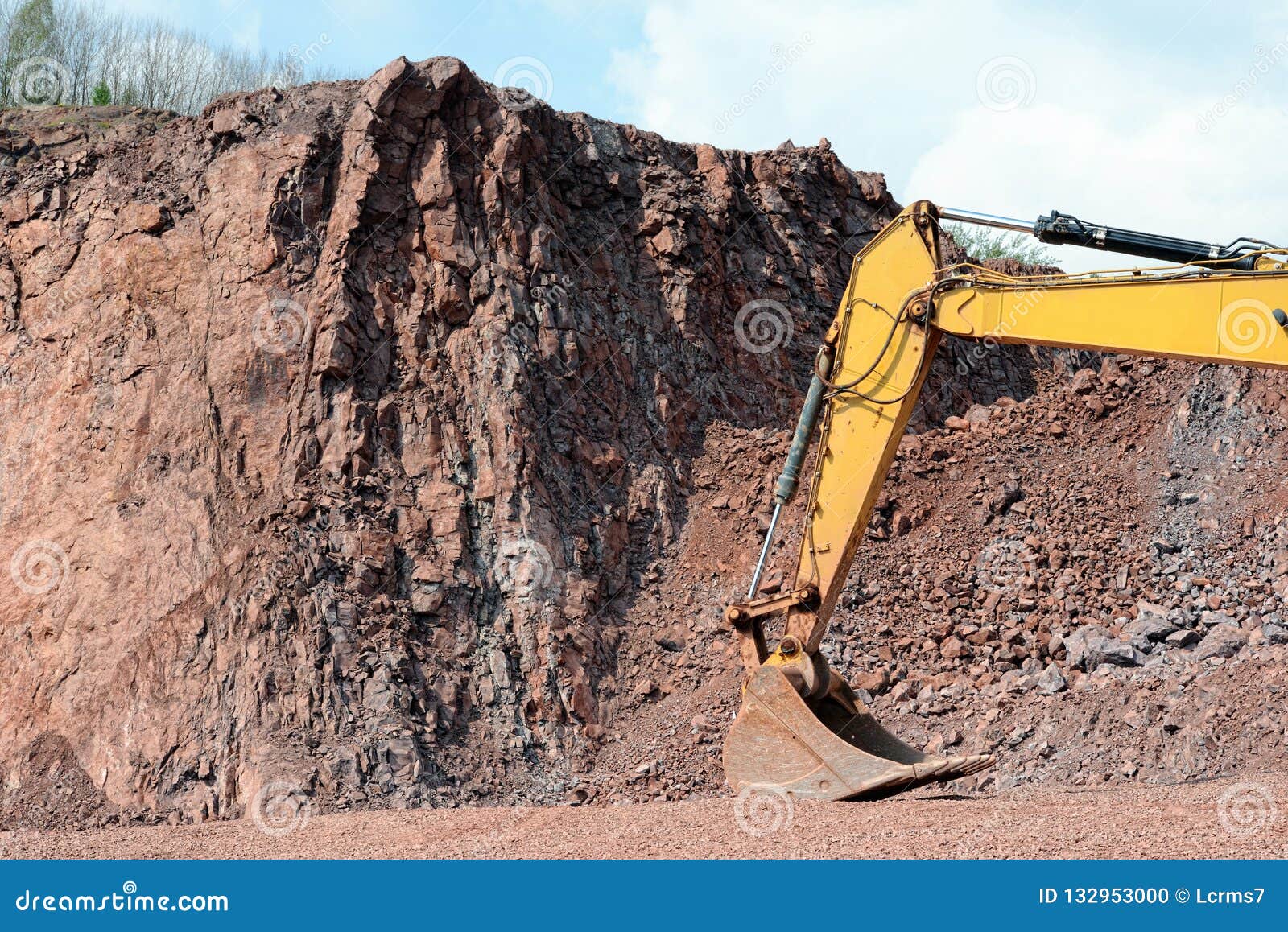 Earth Mover Shovel in a Quarry Stock Photo Image of machine