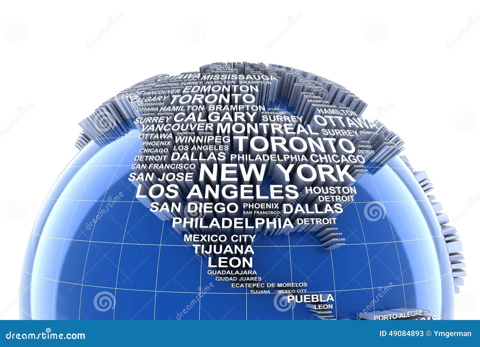 earth with names of major cities in the world Coloso