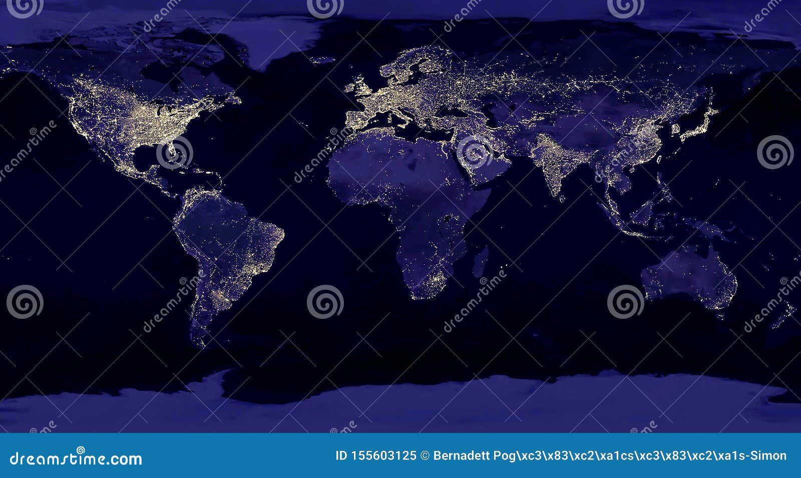 earth night view from space map with city lights satellite-based observations. `s of this image furnished by nasa