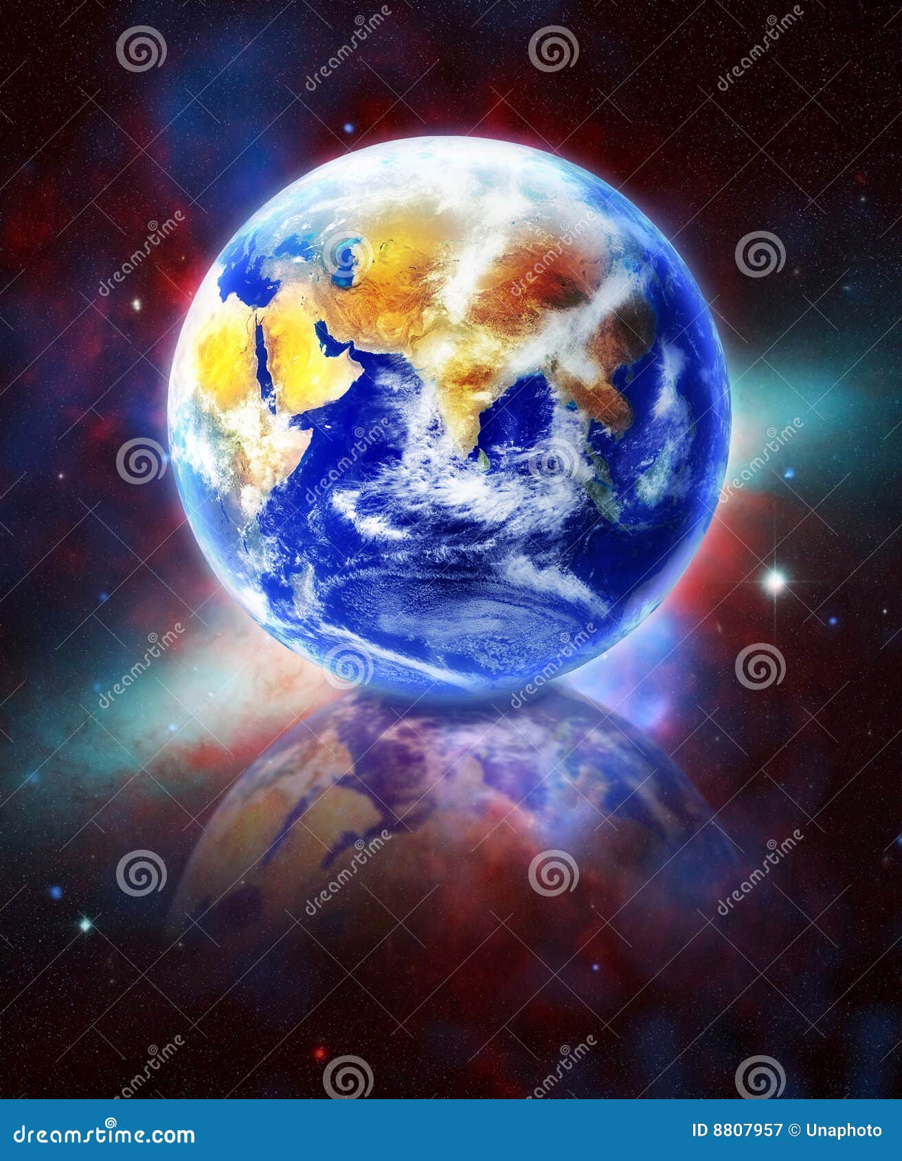 the earth, our home planet terra, in space