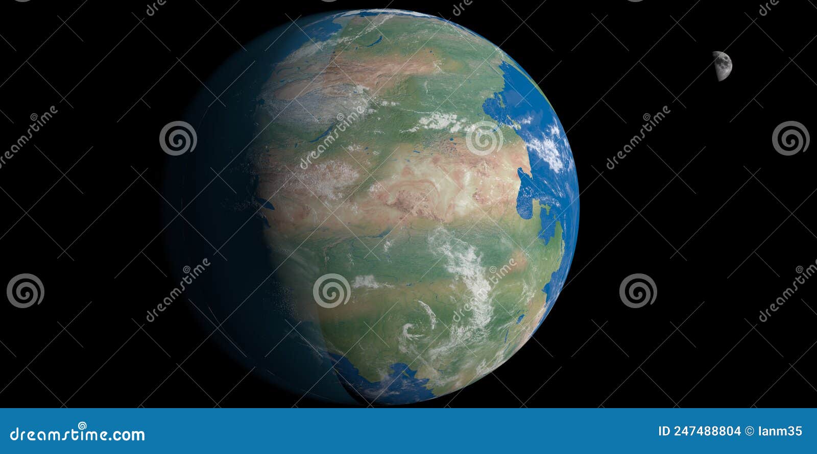earth planet with ancient supercontinent pangea or pangaea
