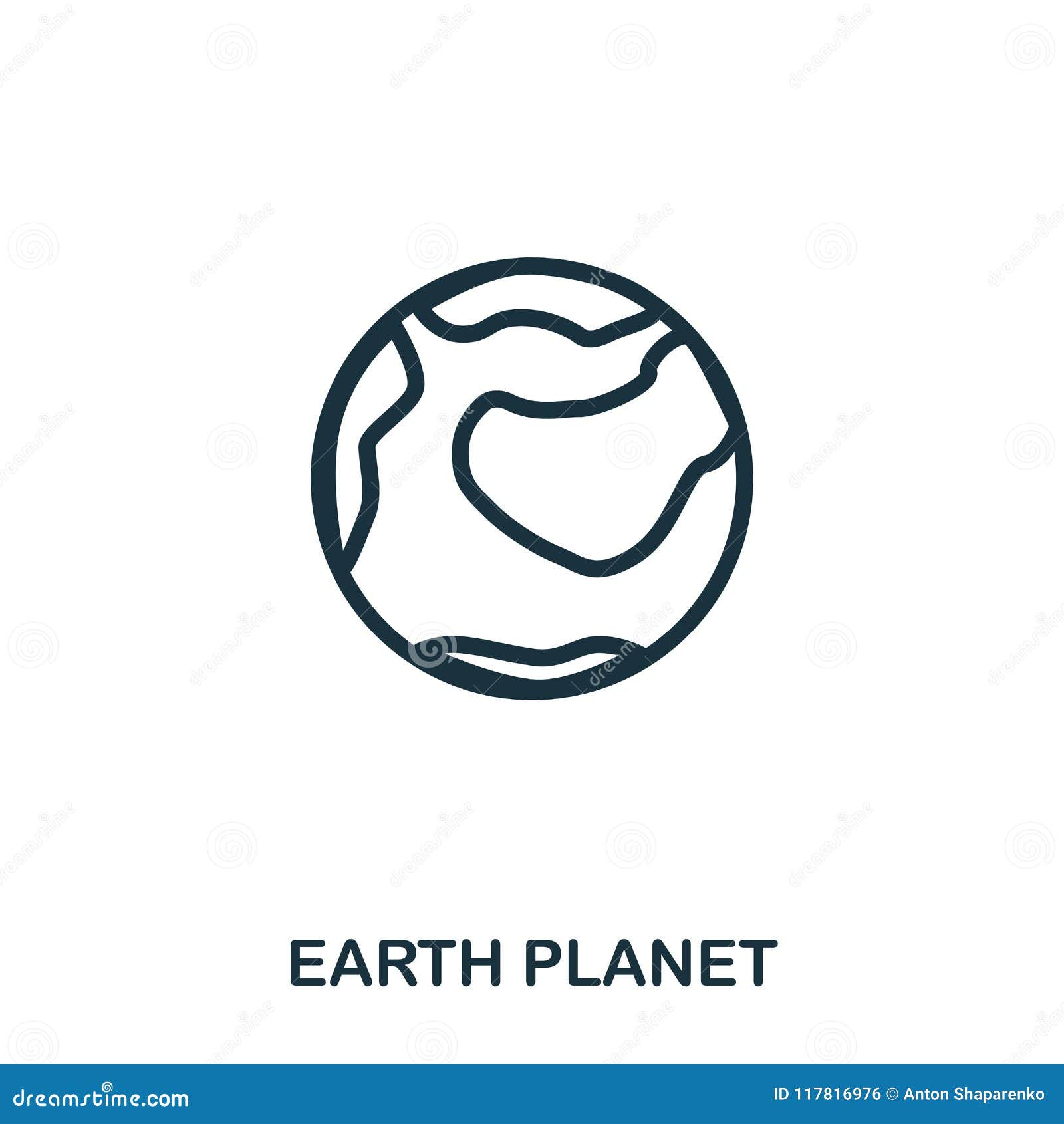 Earth Planet Icon. Flat Style Icon Design. UI. Illustration of Earth ...