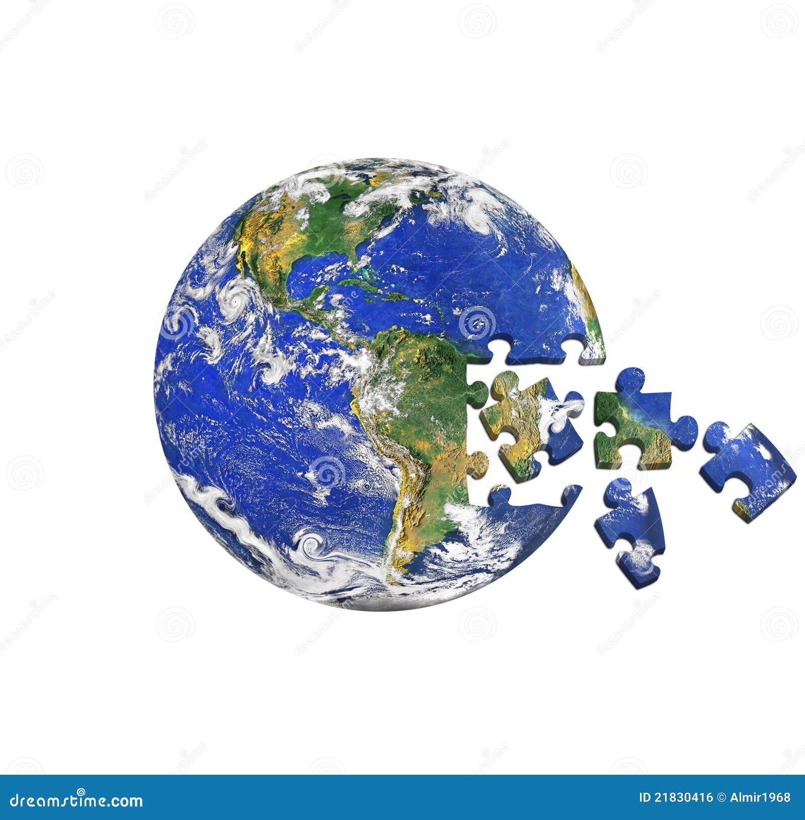 Earth puzzle stock illustration. Illustration of connect 21830416