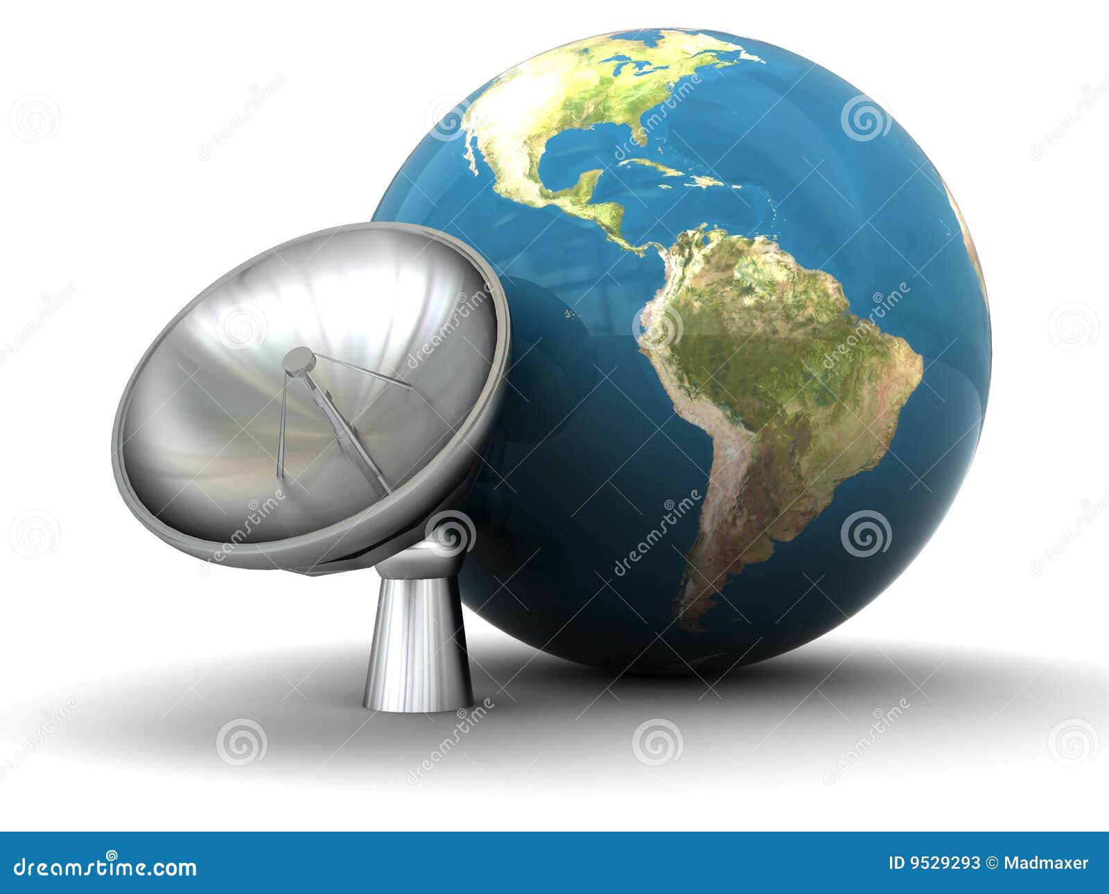Earth and radioaerial stock illustration. Illustration of globe 9529293