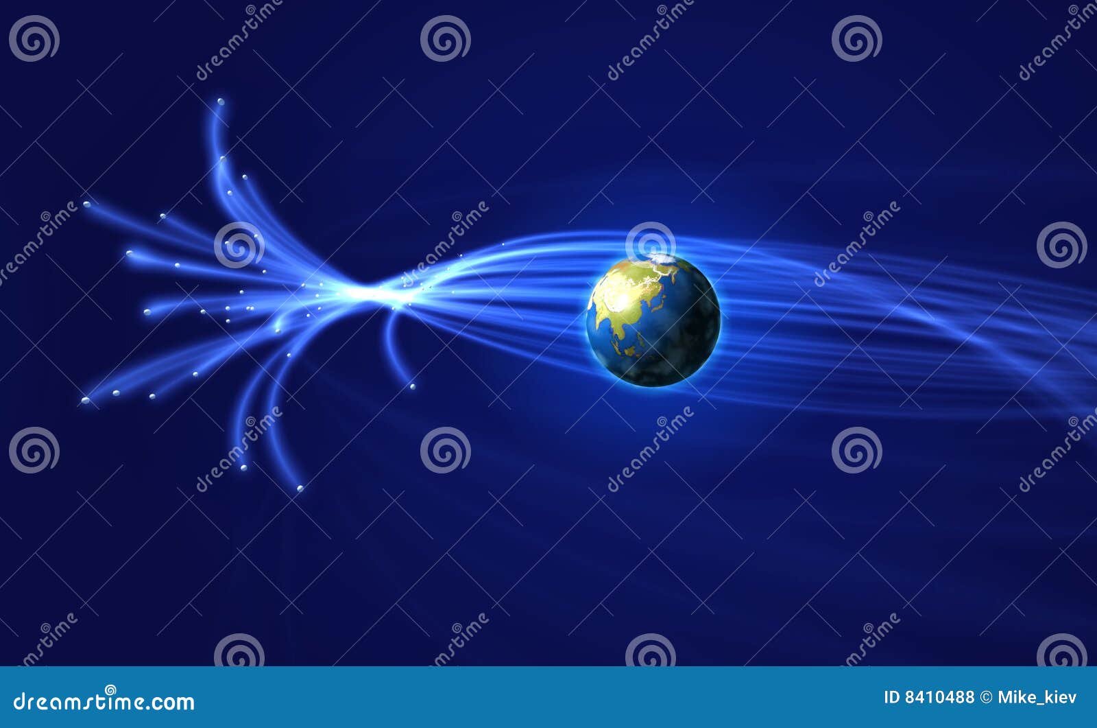 Satellites Surrounding Earth Stock Illustration - Image: 8410488