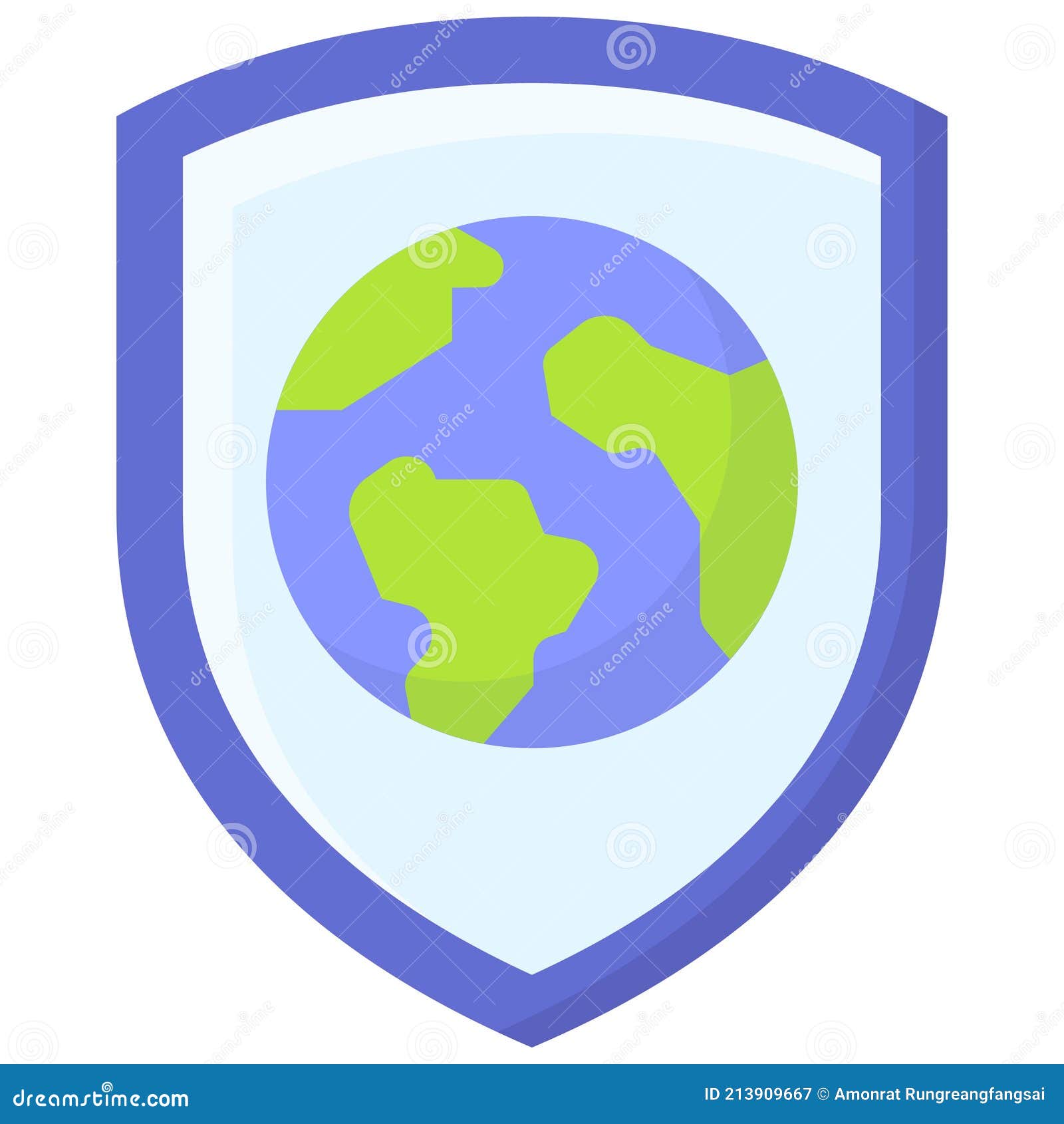Earth Shield Icon, Earth Day Related Vector Stock Vector Illustration