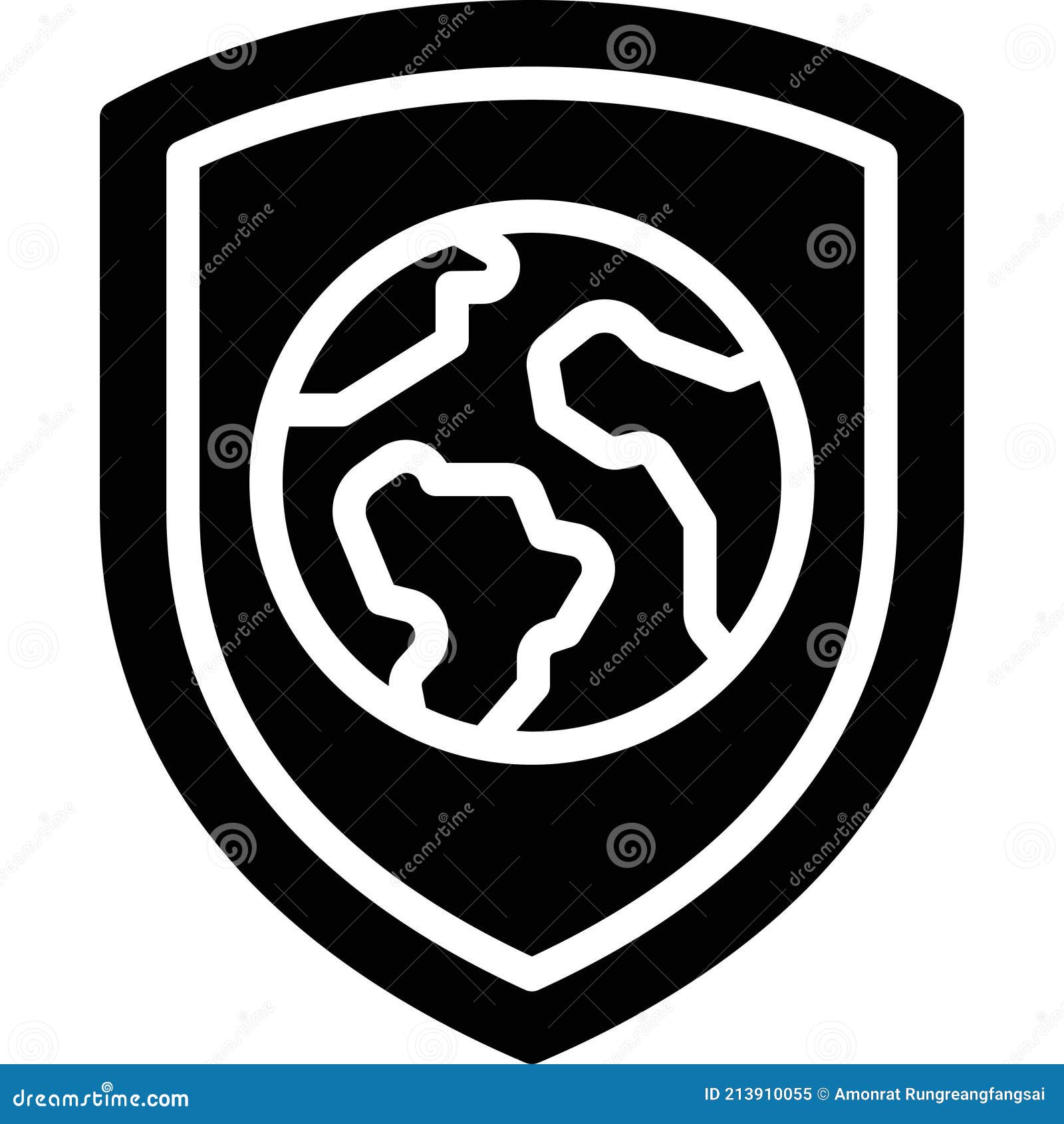 Earth Shield Icon, Earth Day Related Vector Stock Vector Illustration