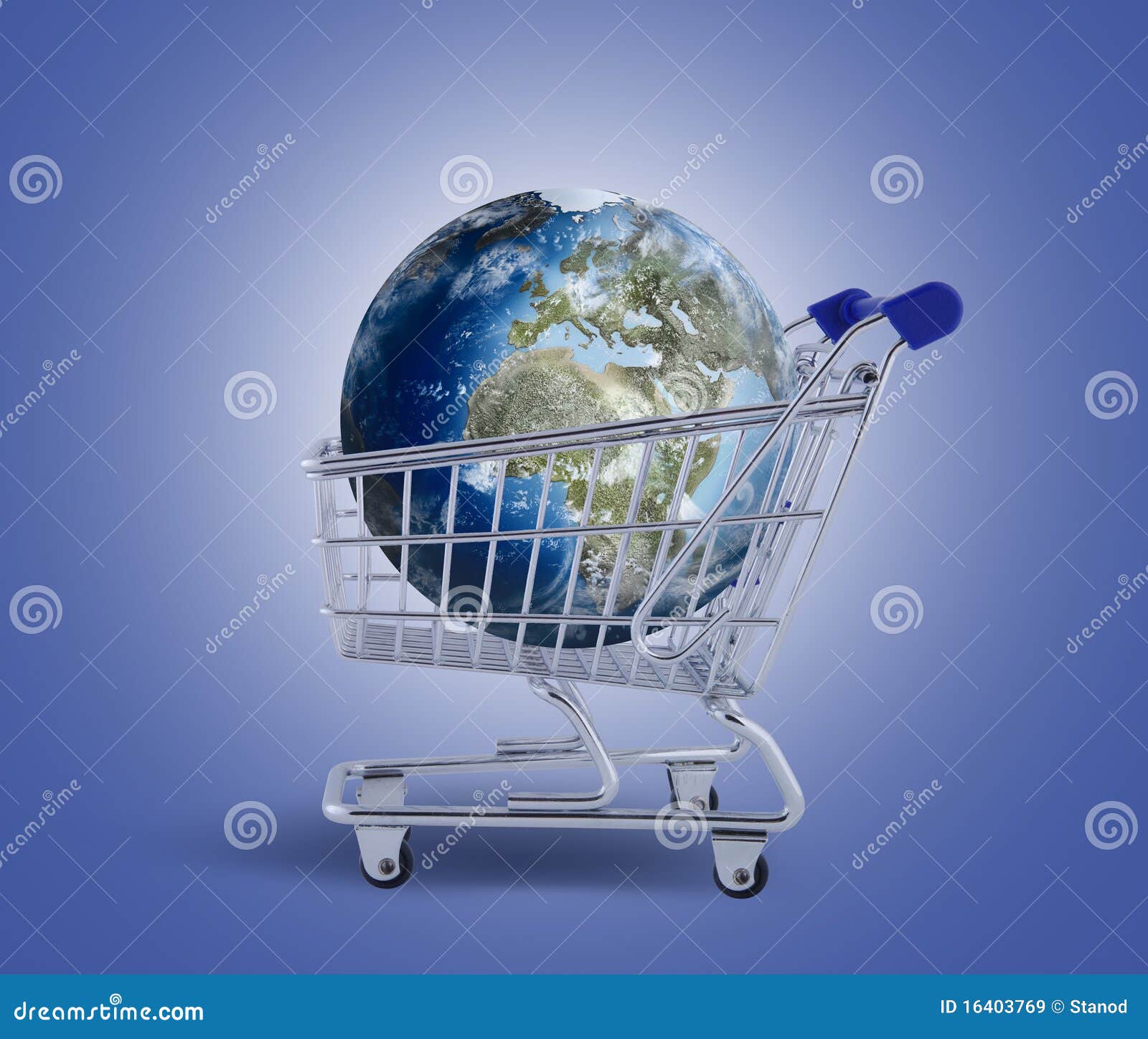Earth in the Shopping Trolley Stock Image Image of trolley, basket